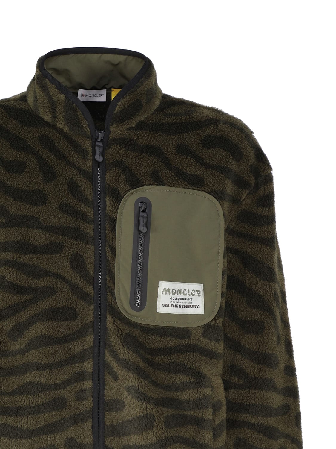 Shop Moncler Genius Moncler X Salehe Bembury Teddy Jacket In Brown
