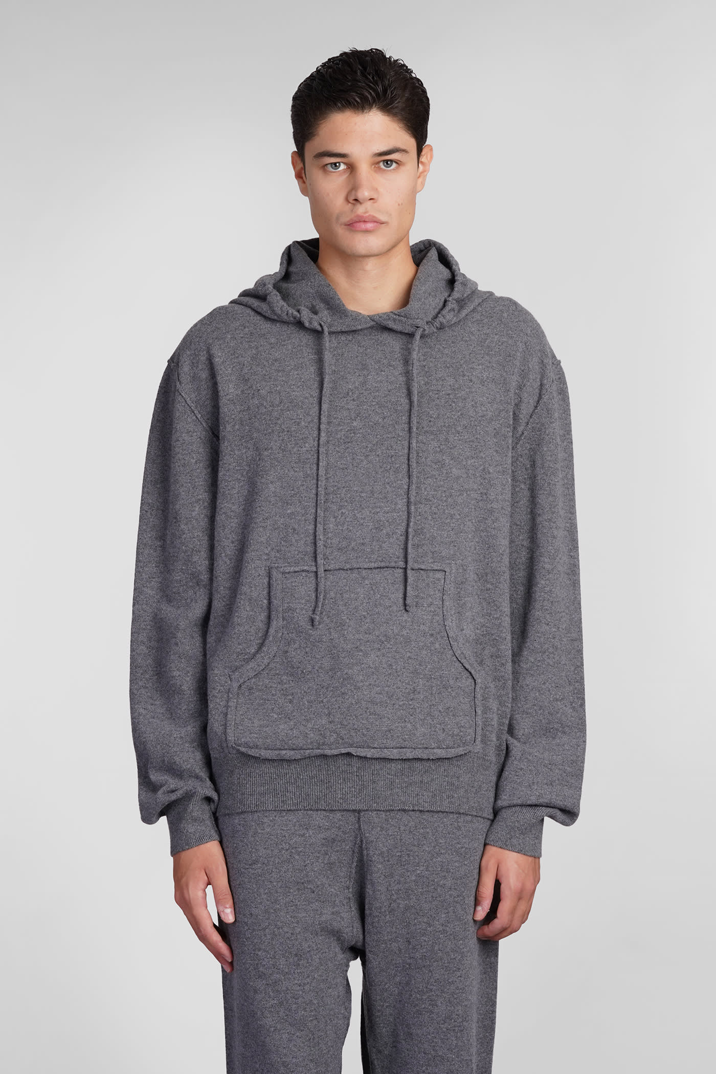 Shop Maison Margiela Sweatshirt In Grey Wool