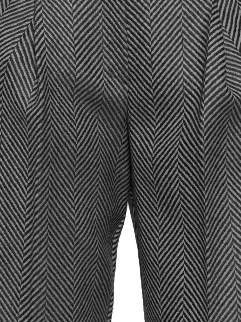 Forte Forte Highrise Trousers In Wool With Chevron Patterning In Animal Print