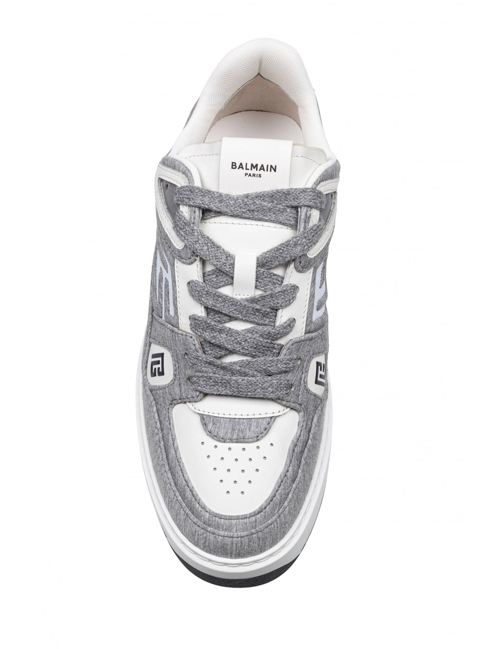 Balmain Grey B-court Skate Sneakers In Grey