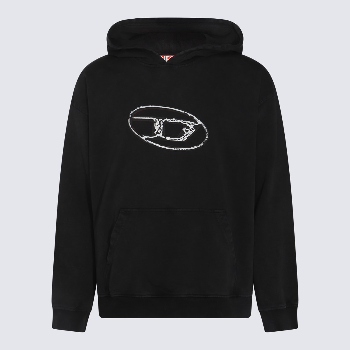 Shop Diesel Black Cotton Sweatshirt