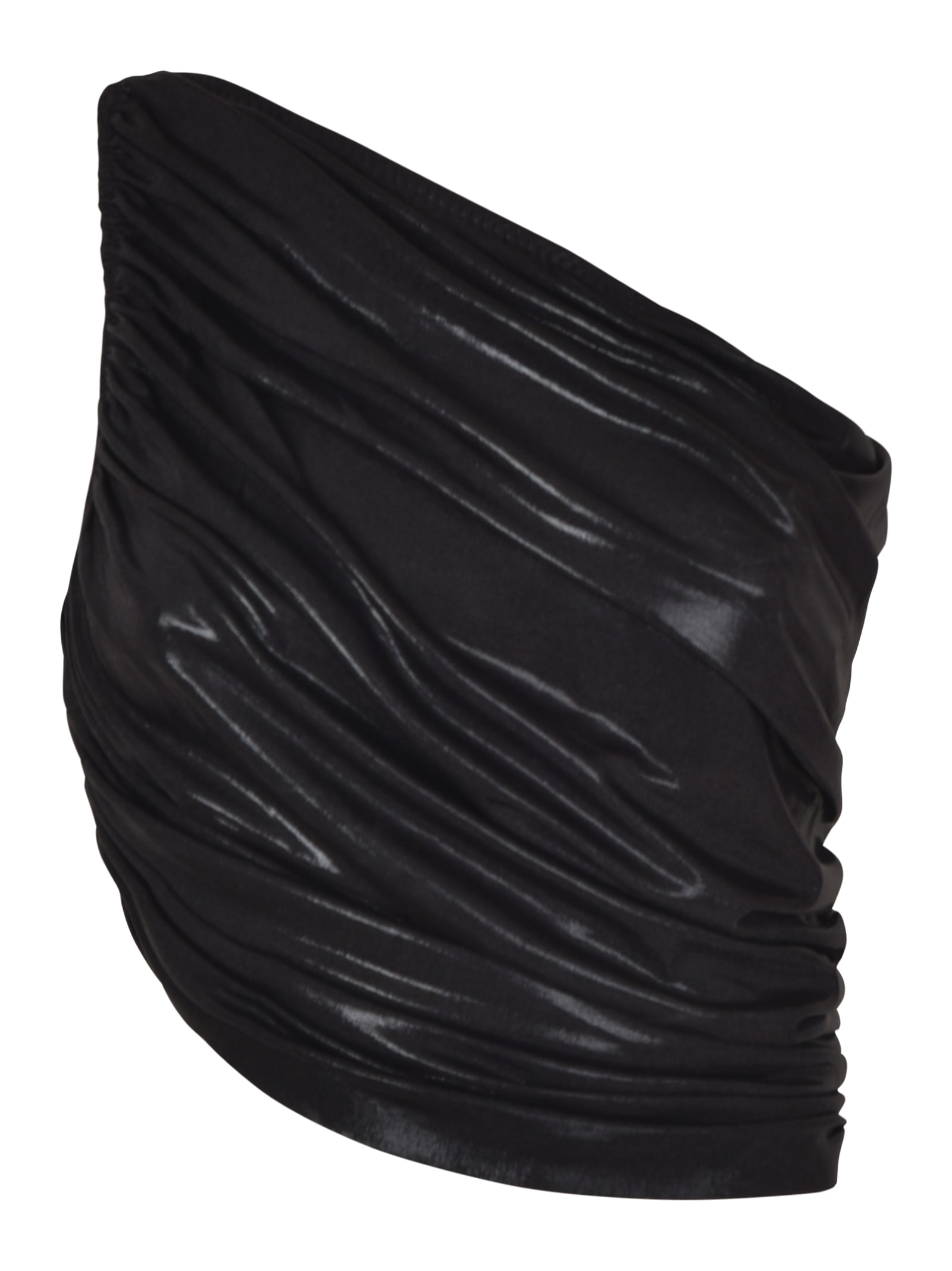 Norma Kamali Twist-effect Sleeveless Short Top In Black