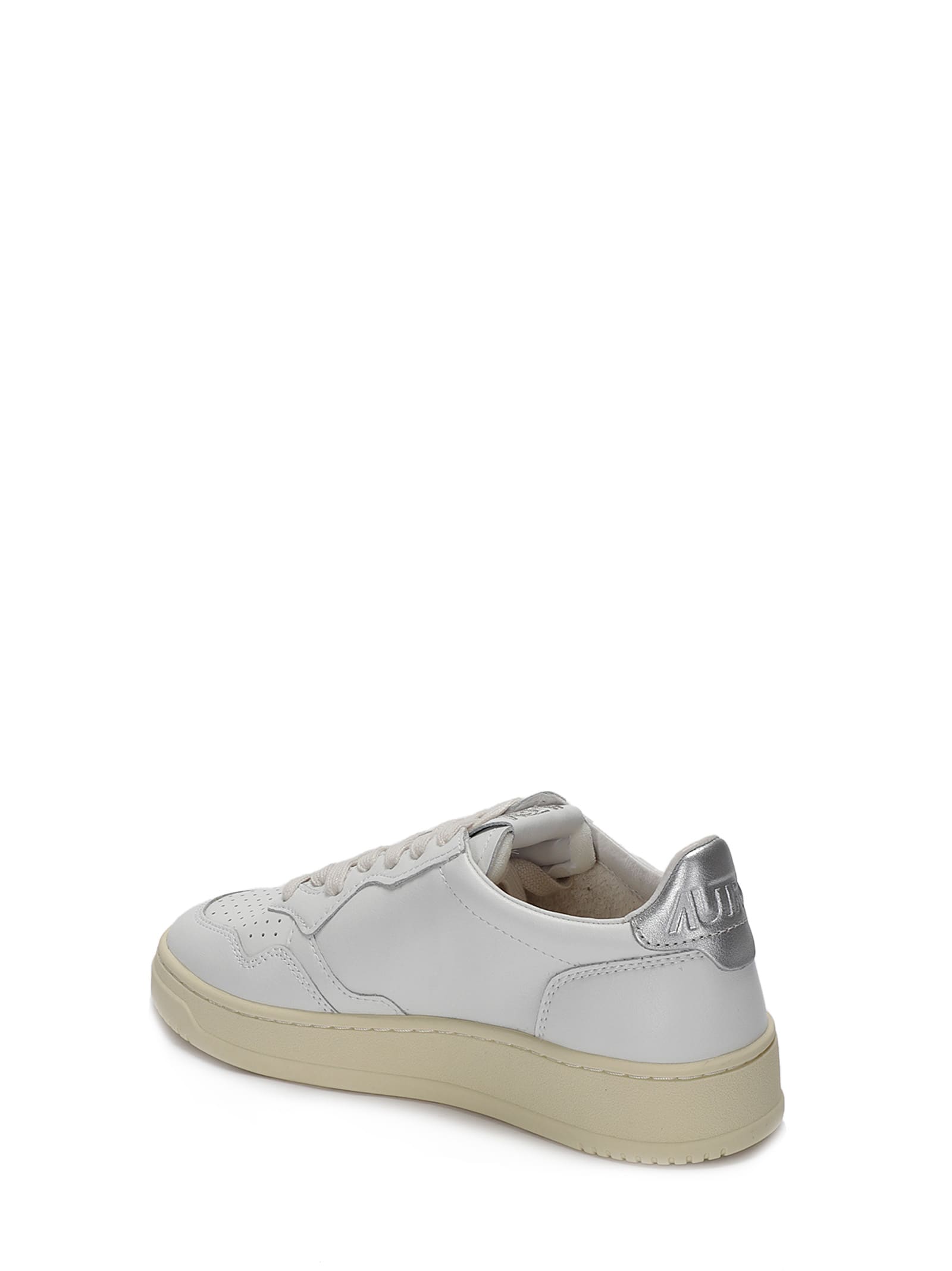 Autry Medalist Low-top Bicolor Leather Sneakers In White