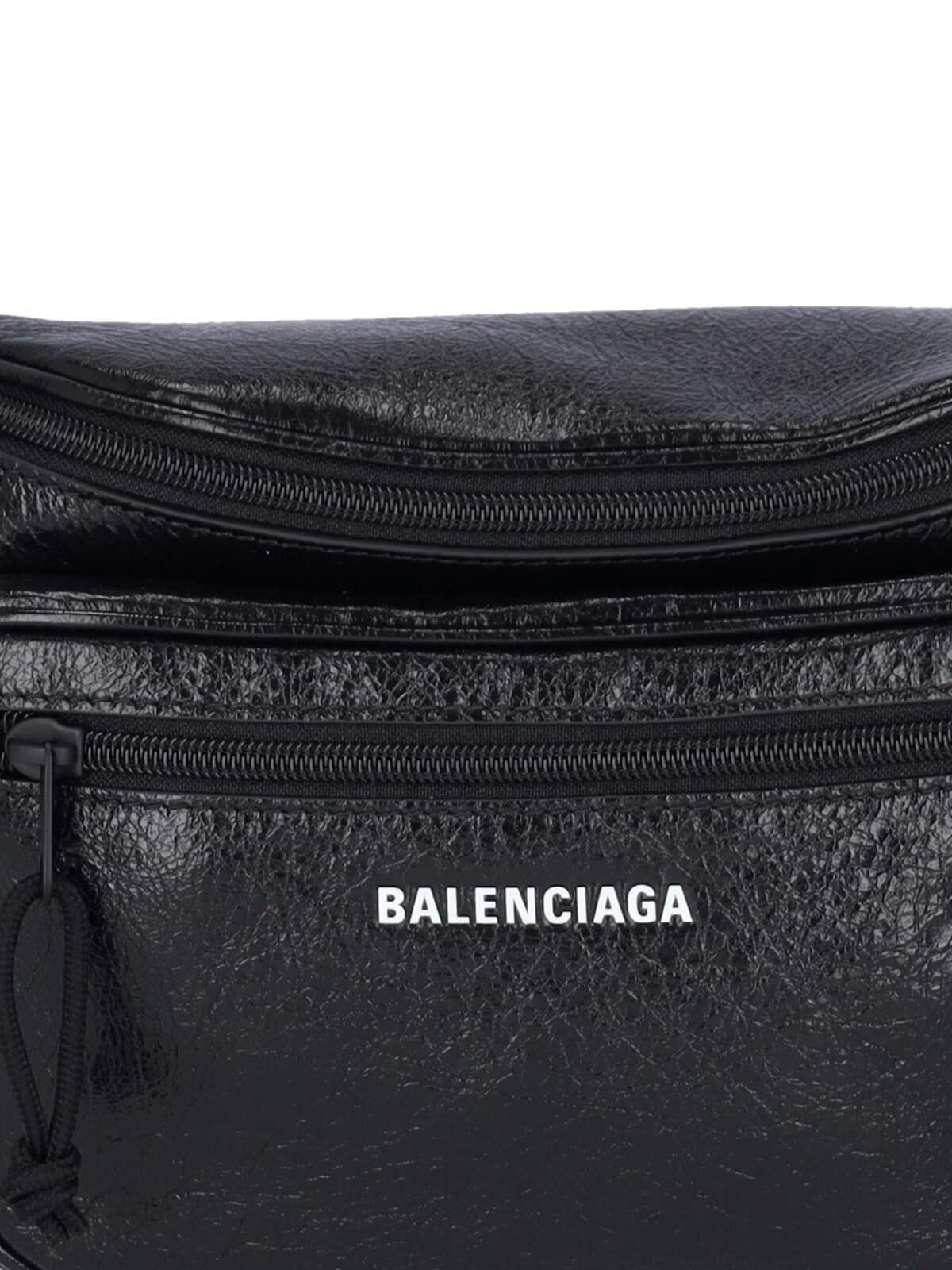 Shop Balenciaga Belt Bag Explorer In Black