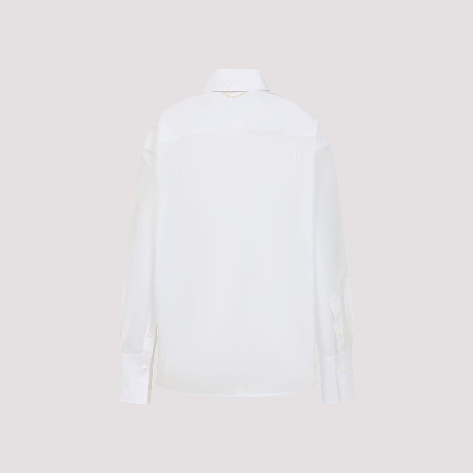 Shop Carven Polyester Shirt In White
