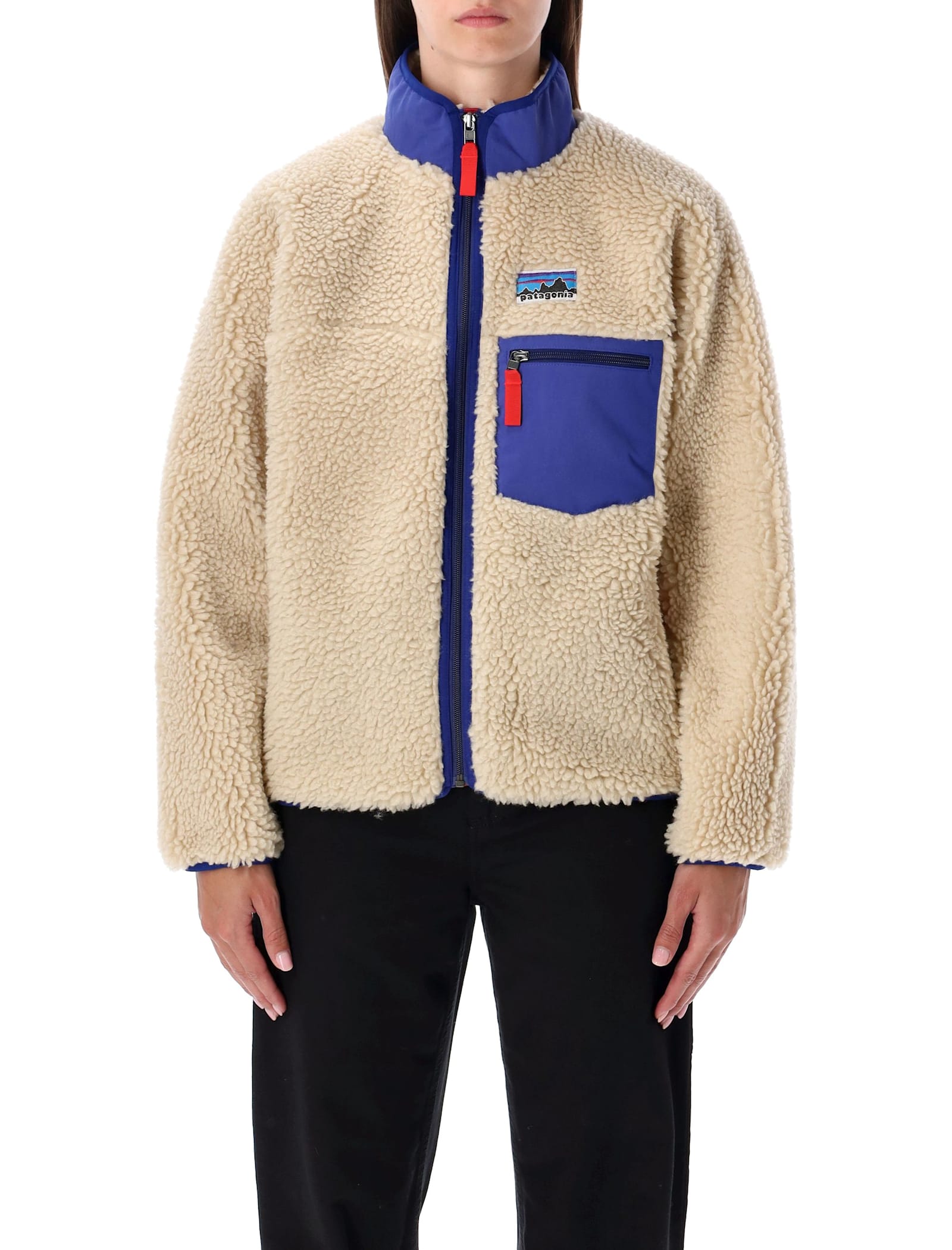 Patagonia Classic Retro-x® Recycled Windproof Fleece Jacket In Neutral