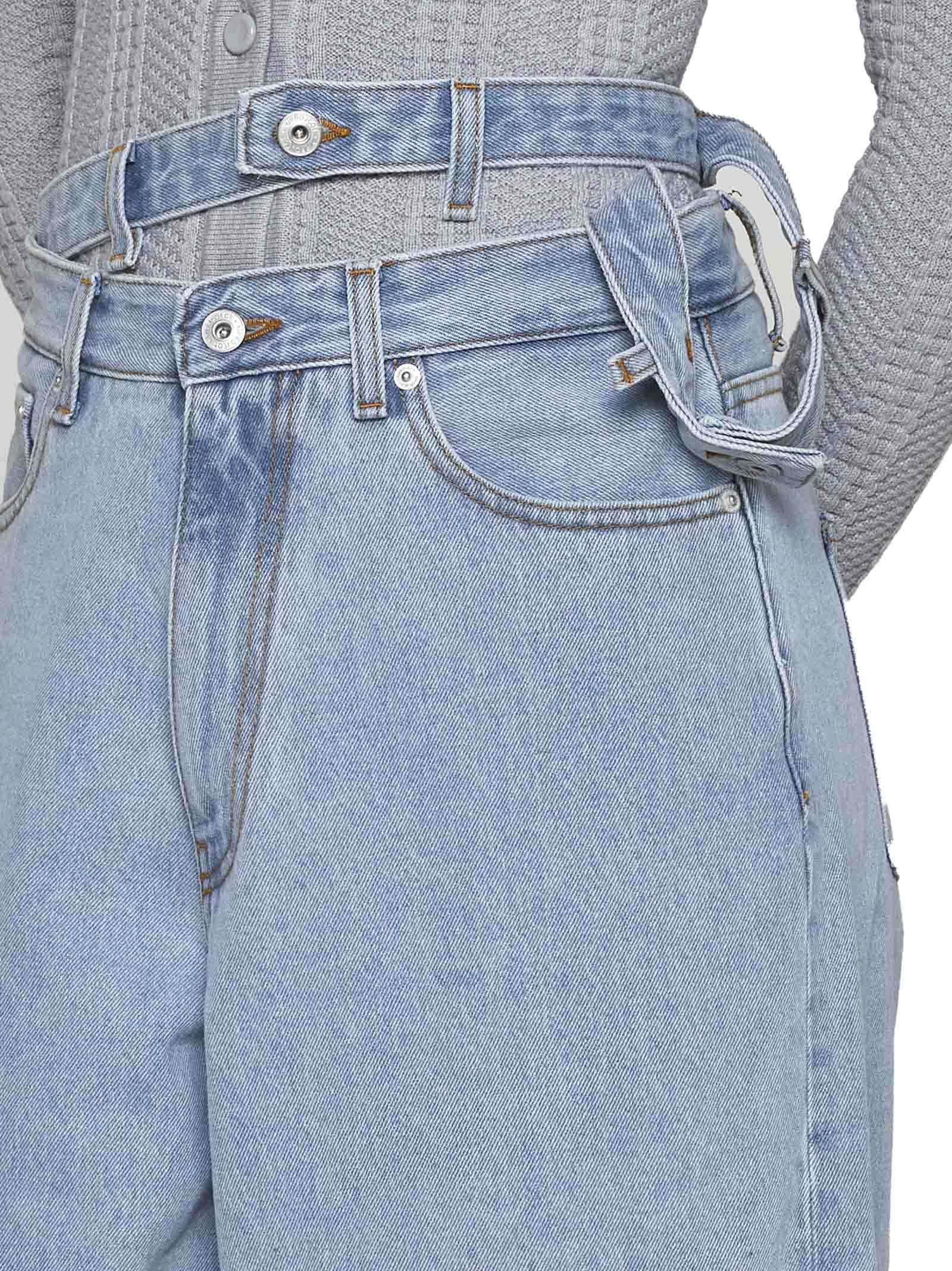 Shop Y/project Jeans In Evergreen Ice Blue