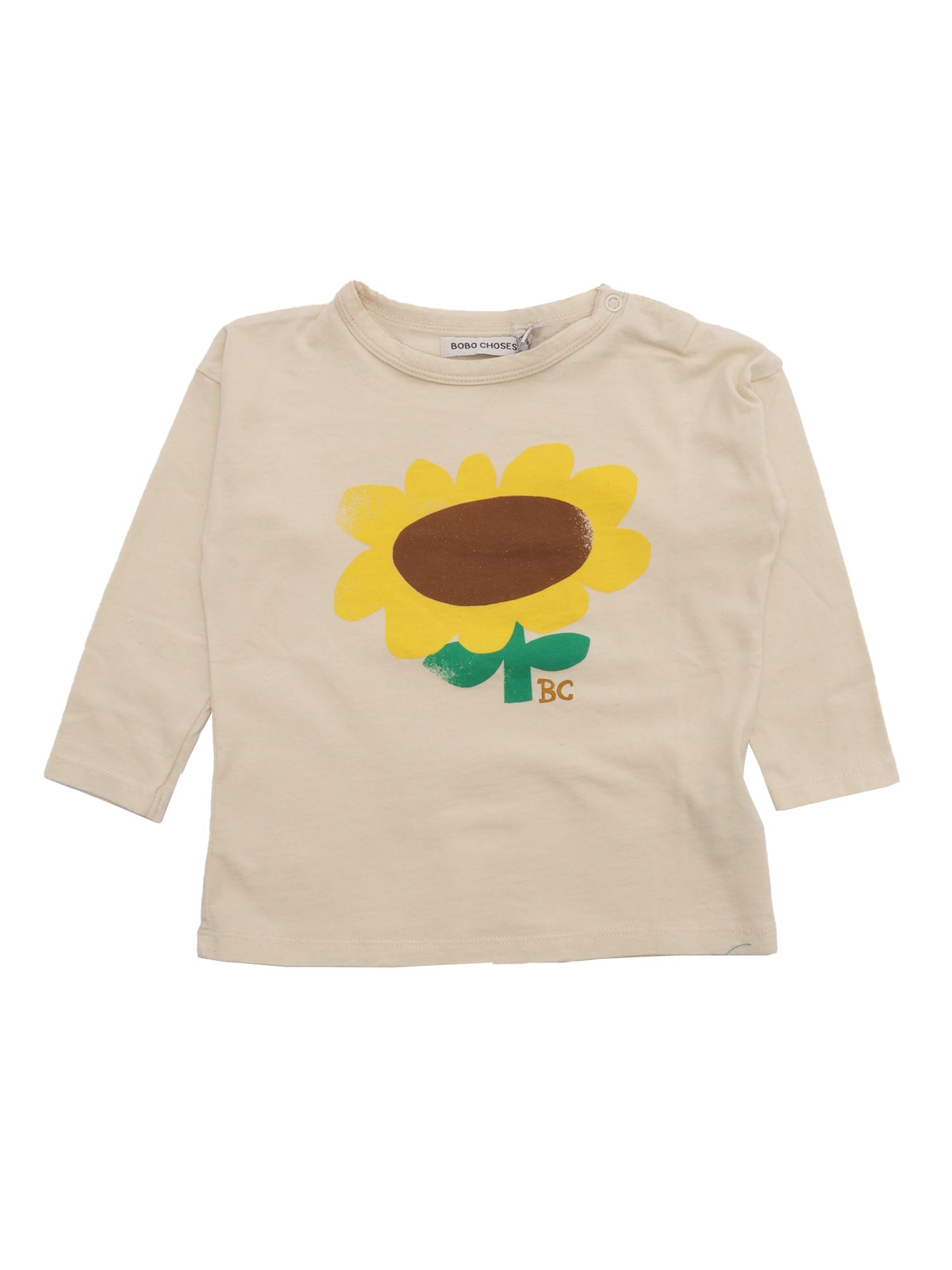 Bobo Choses Sunflower T-shirt In Beige
