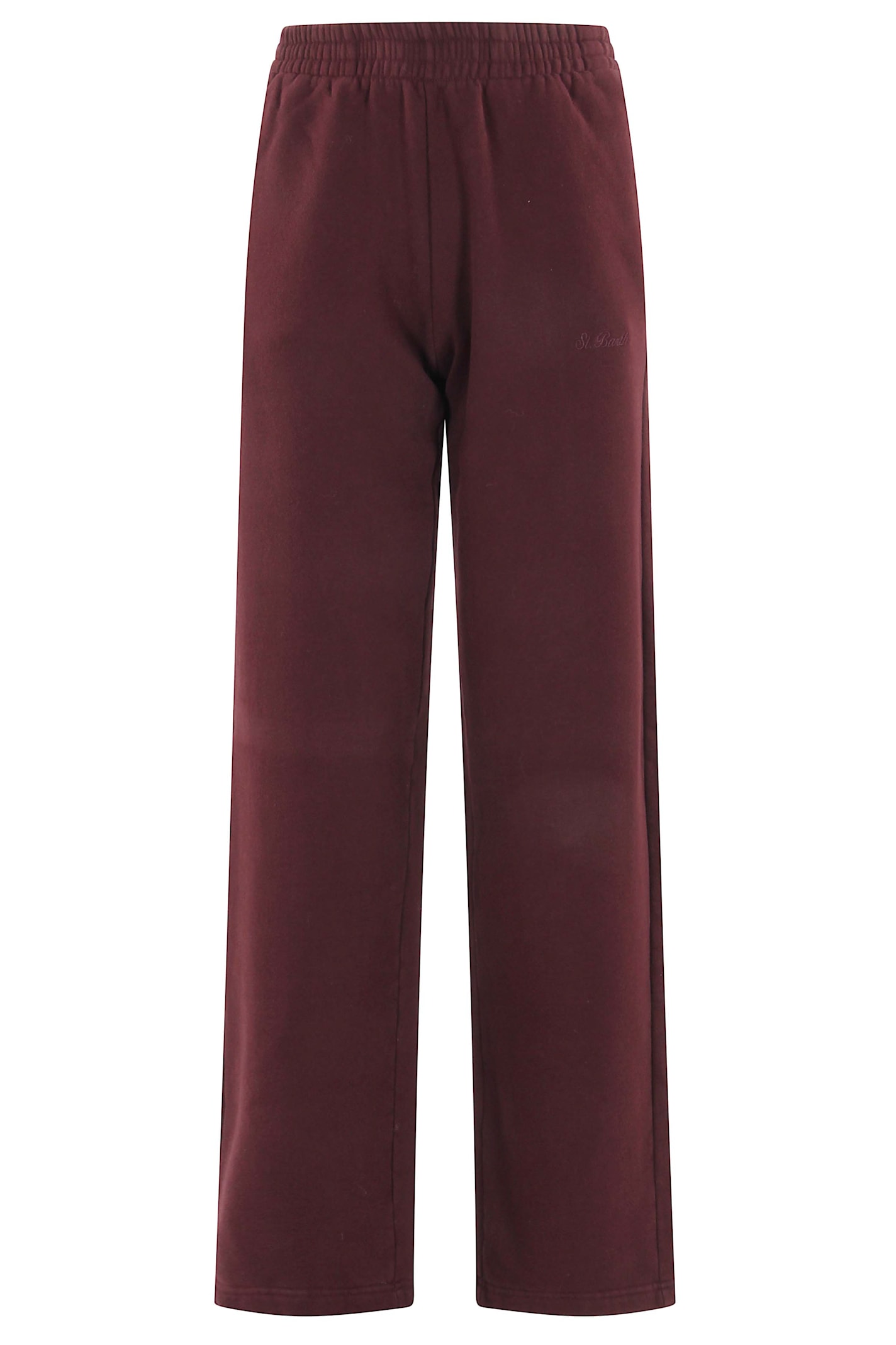 Mc2 Saint Barth Pant In Fleece In Burgundy