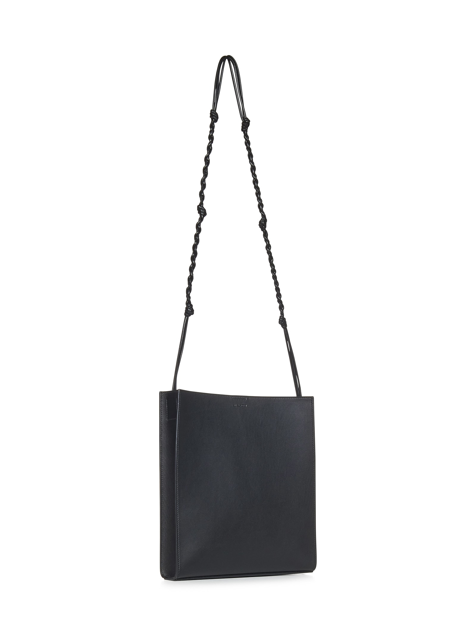 Shop Jil Sander Tangle Medium Shoulder Bag In Black