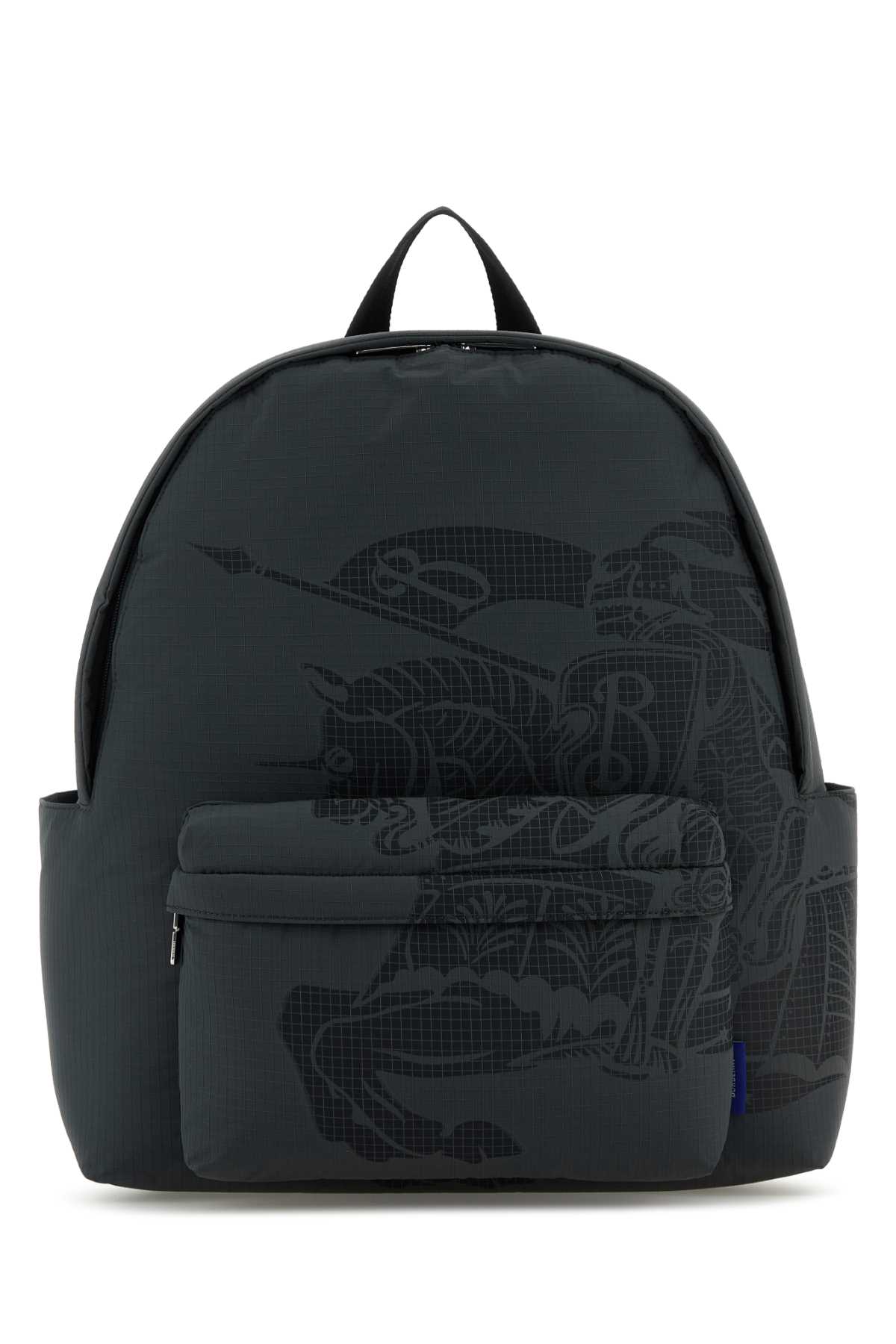 Shop Burberry Charcoal Fabric Backpack In Cobble