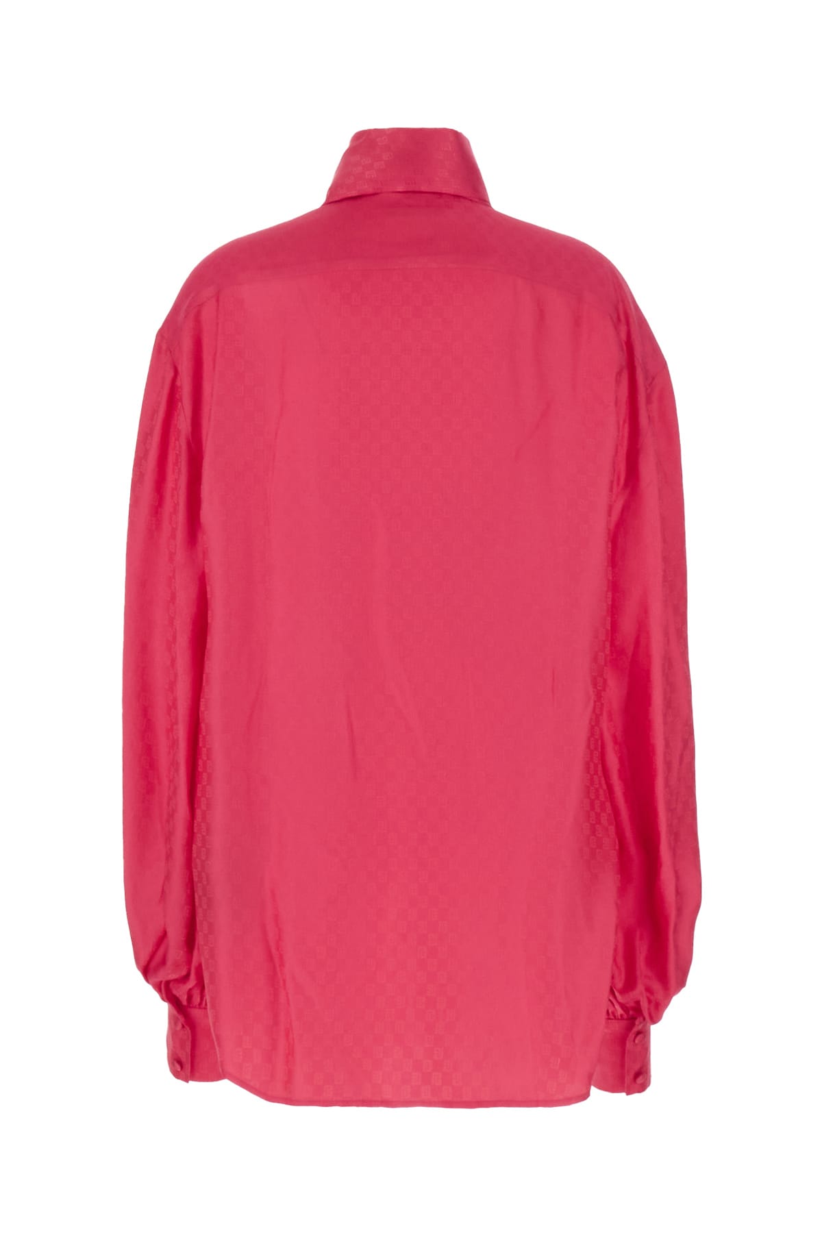 Shop Balmain Fuchsia Silk Blend Oversize Blouse In 4pk