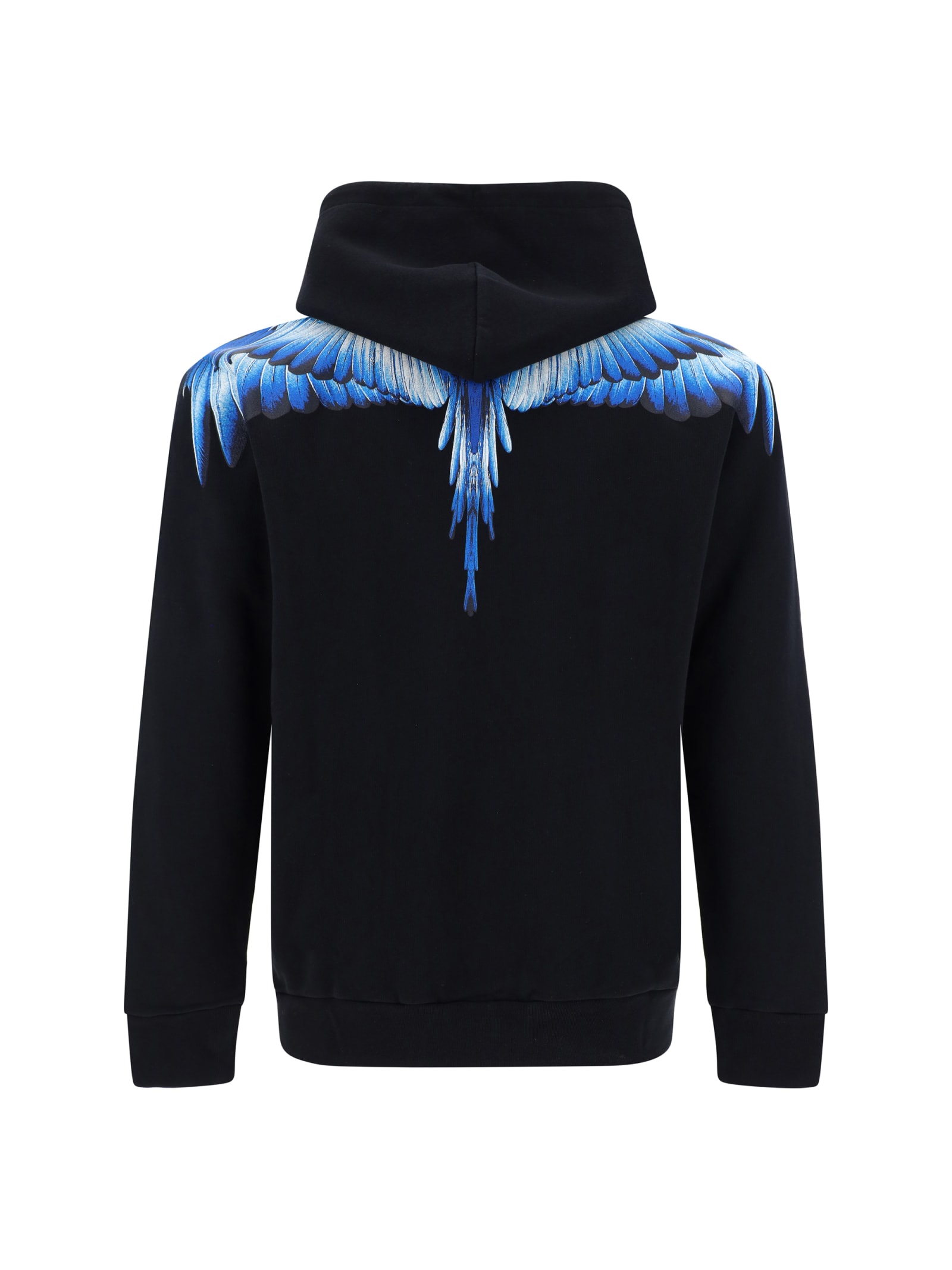 Shop Marcelo Burlon County Of Milan Icon Wings Hoodie In Light/bl