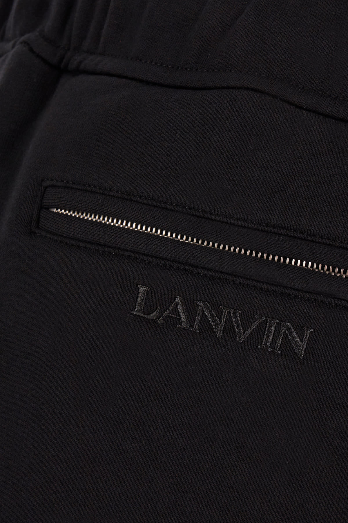 Shop Lanvin Black Cotton Joggers In 10