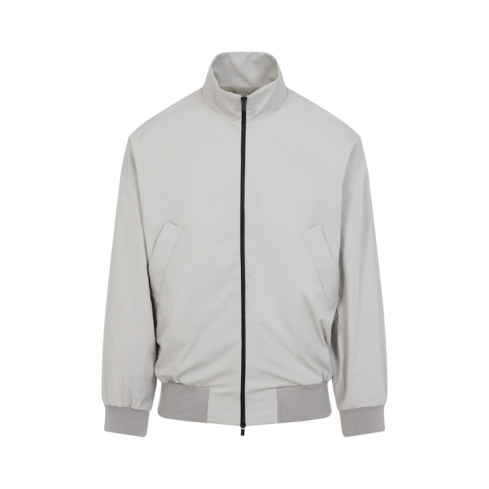 Fear Of God Cement Grey High Neck Track Jacket In Gray