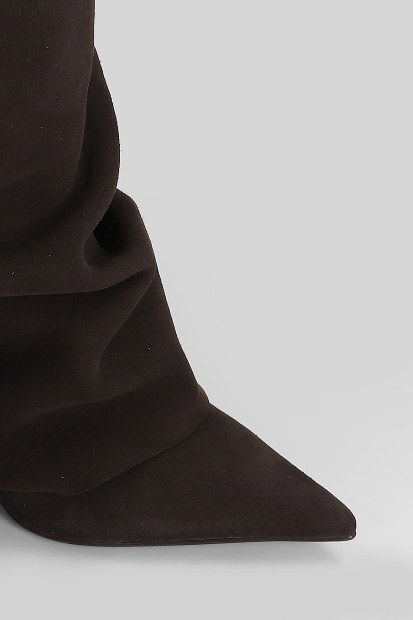 Le Silla Andy High Heels Boots In Brown Suede In Brown
