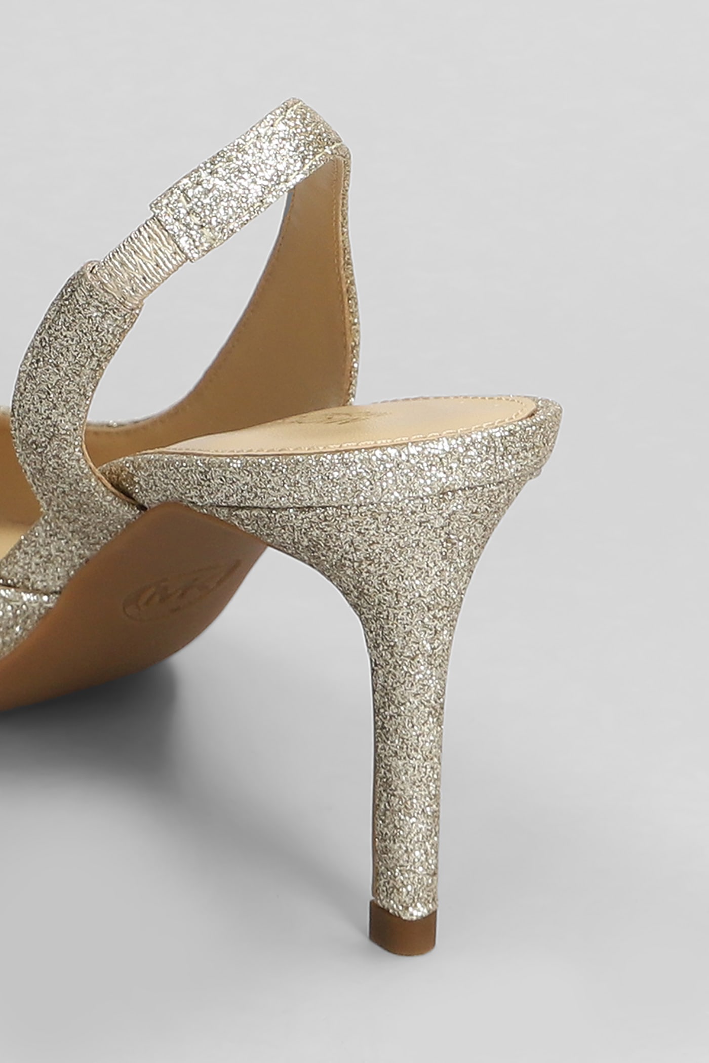 Shop Michael Kors Alina Pumps In Gold Glitter