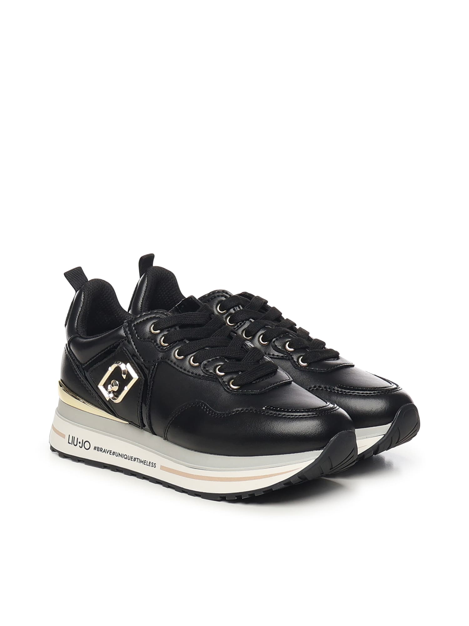 Liu •jo Maxi Wonder Logo-plaque Sneakers In Multi