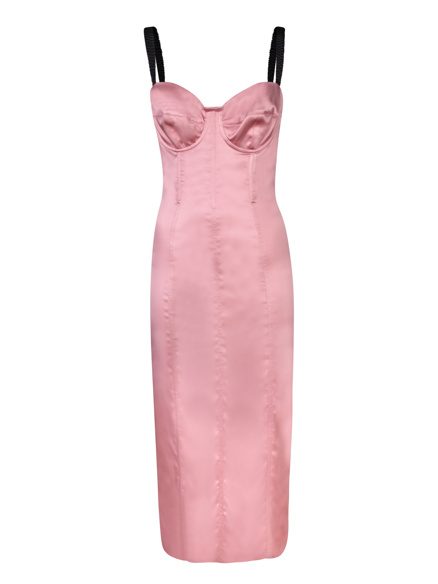 Shop Dolce & Gabbana Longuette Bustier Pink Dress