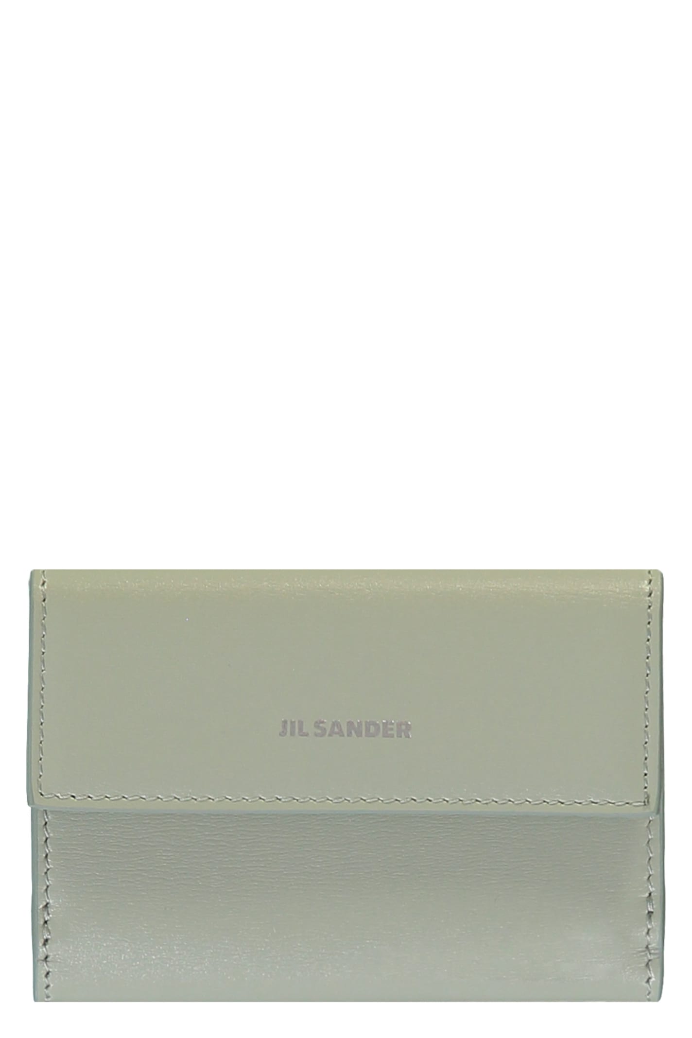 Jil Sander Small Leather Flap-over Wallet In Green