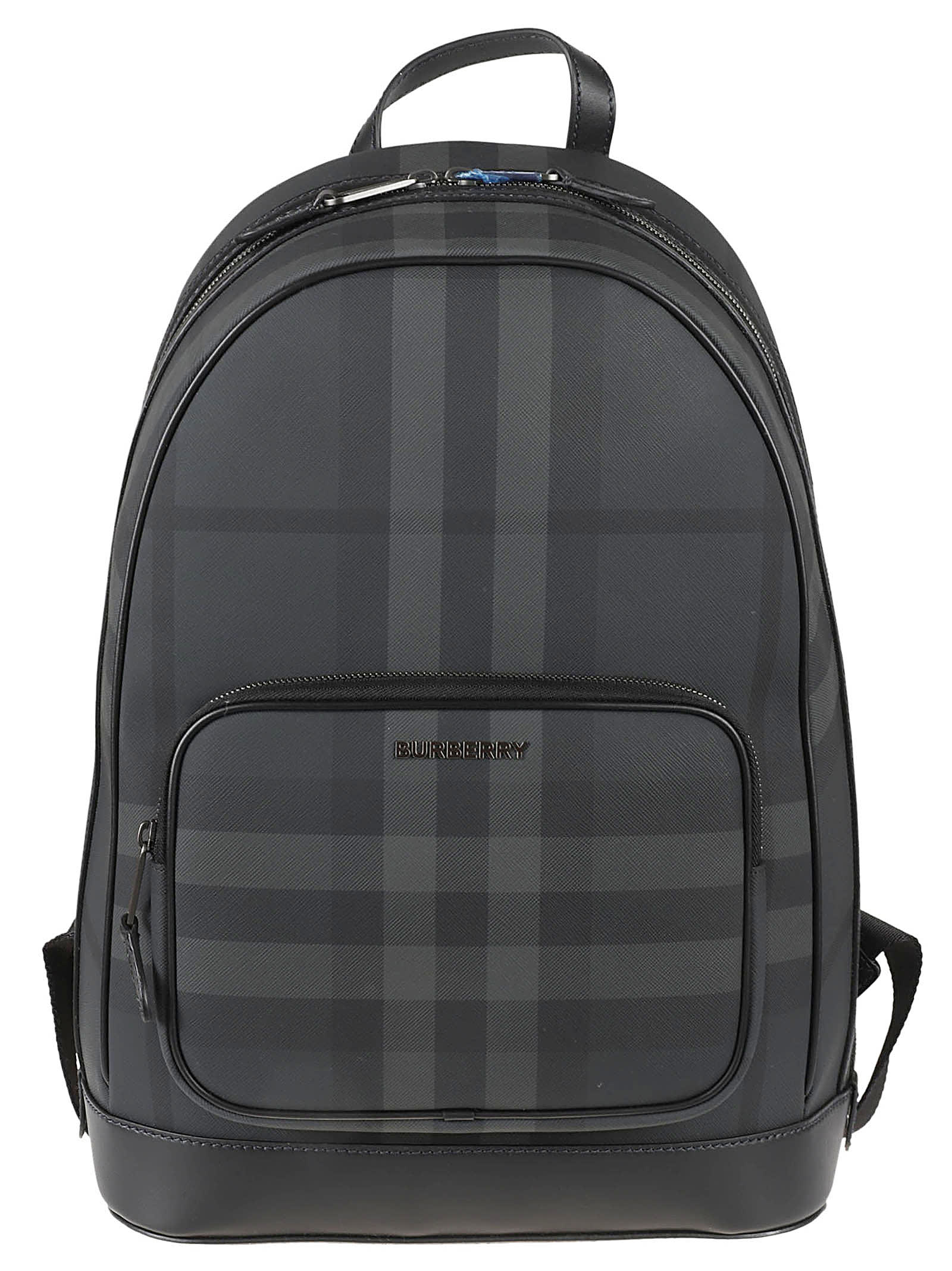 Burberry Two way Zipped Check Backpack In Grey ModeSens