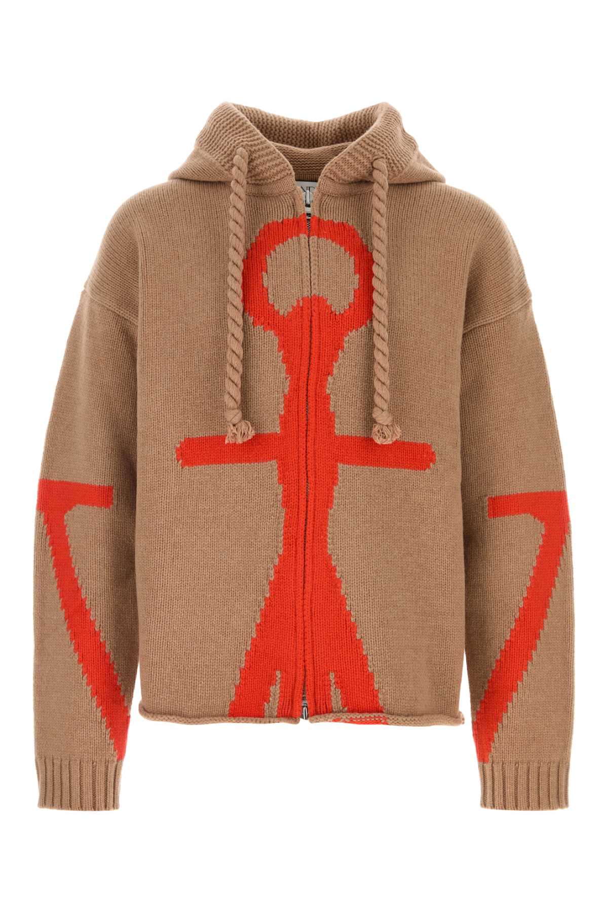 Shop Jw Anderson Camel Wool Sweatshirt In Beige