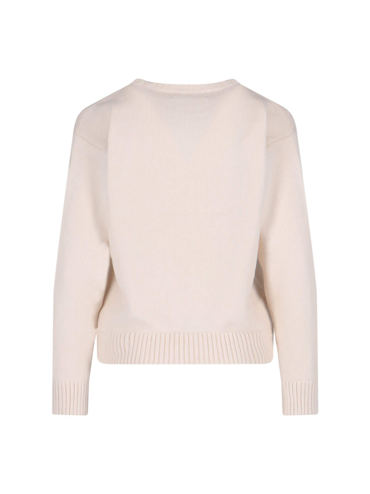 Ralph Lauren Golden Retriever Inlaid Sweater In White