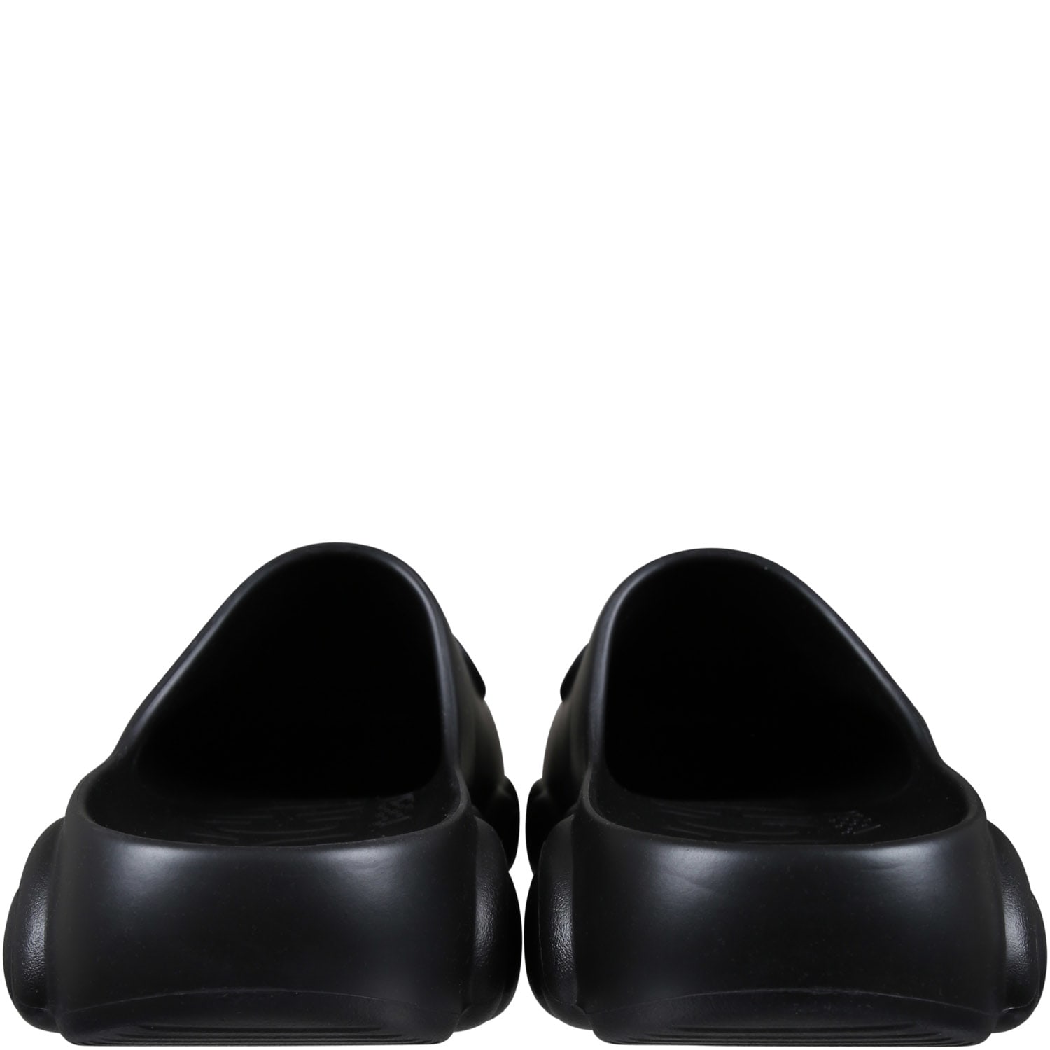 Shop Moschino Black Mules For Kids With Teddy Bear
