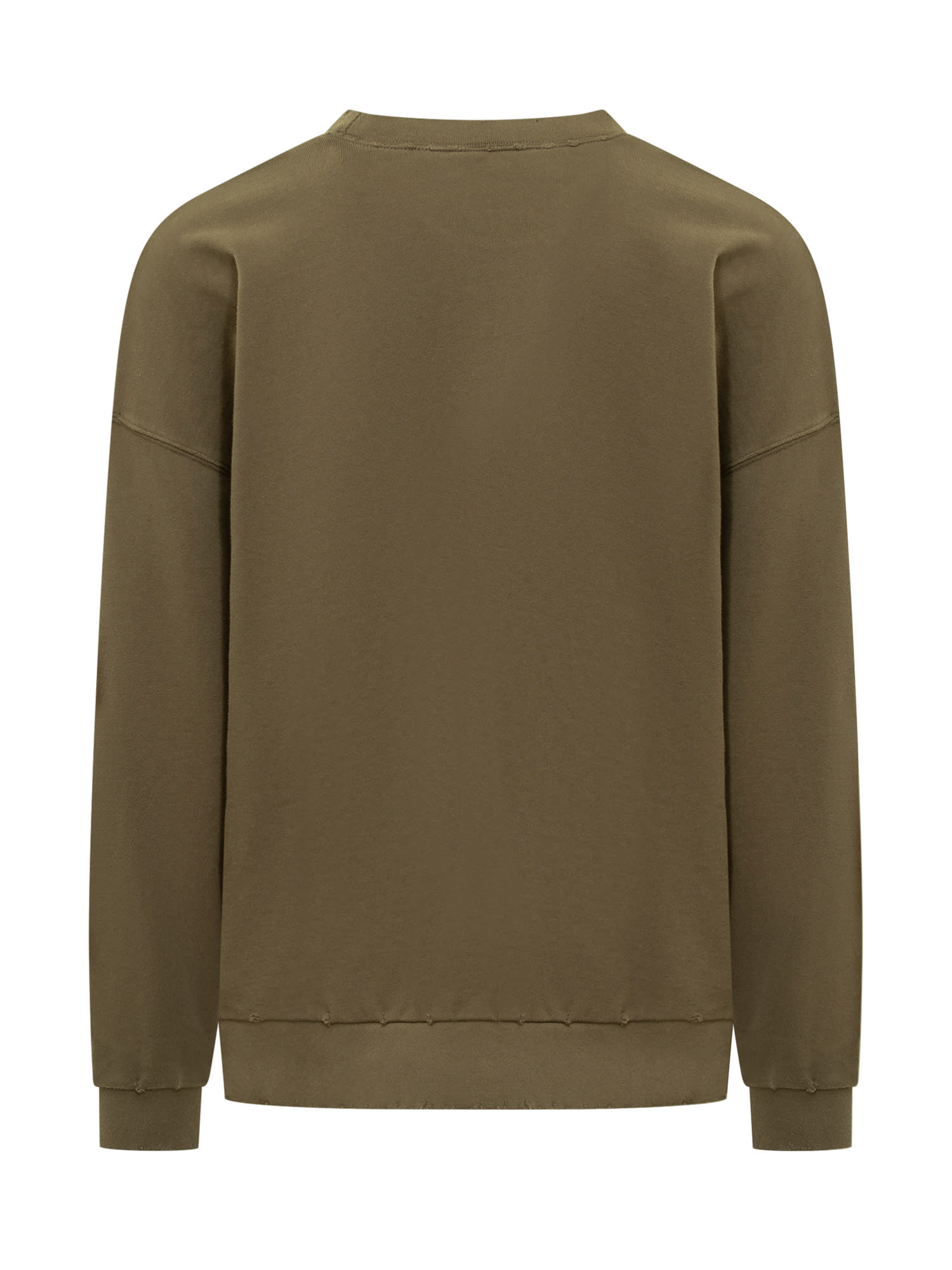 Shop Palm Angels Crewneck Sweatshirt In Brown Black