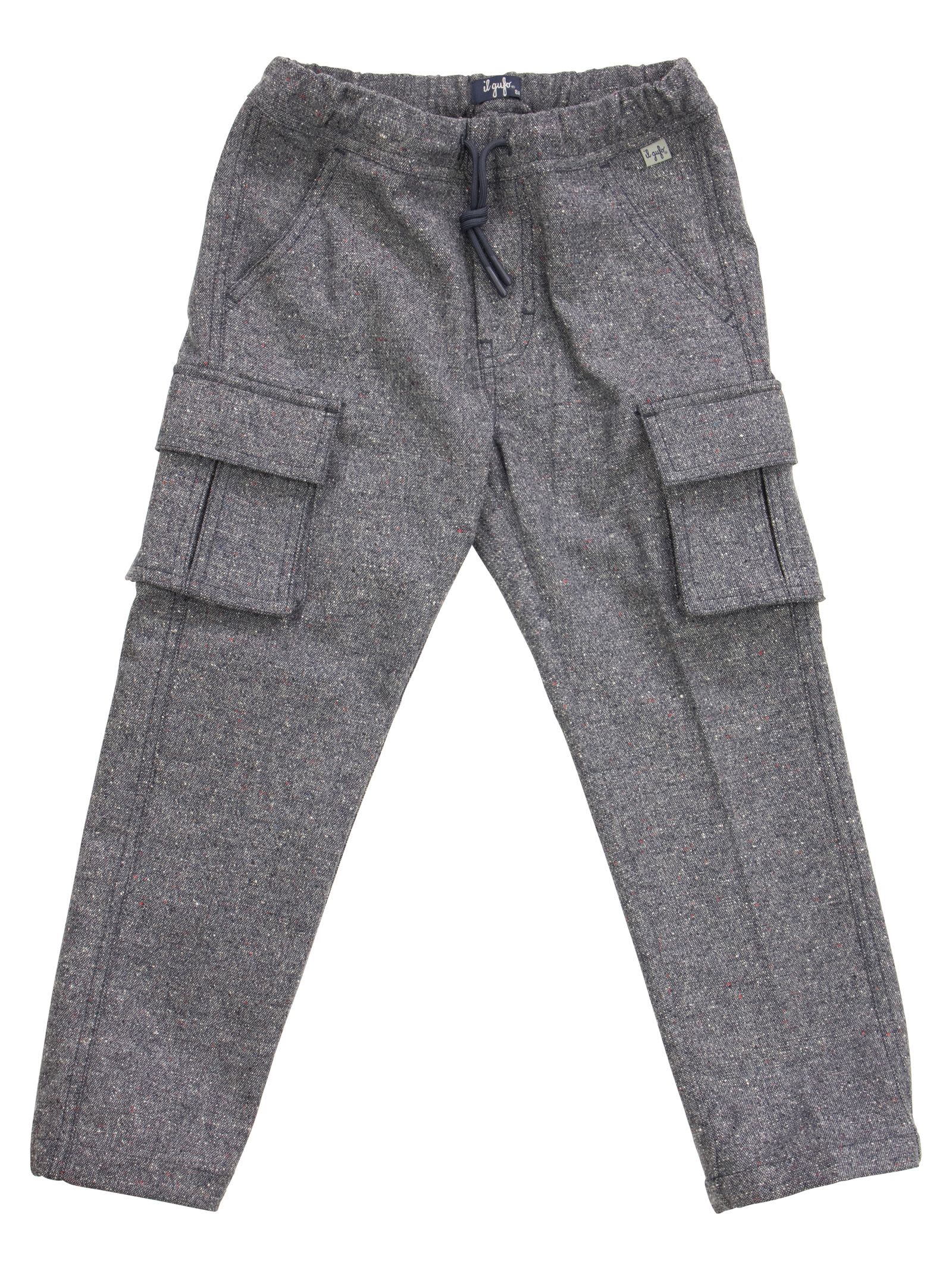 Il Gufo Buttoned Tweed Cargo Trousers