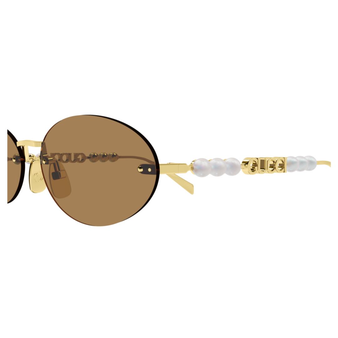 Gucci Gg1922s-003gold-gold-brown In Brown