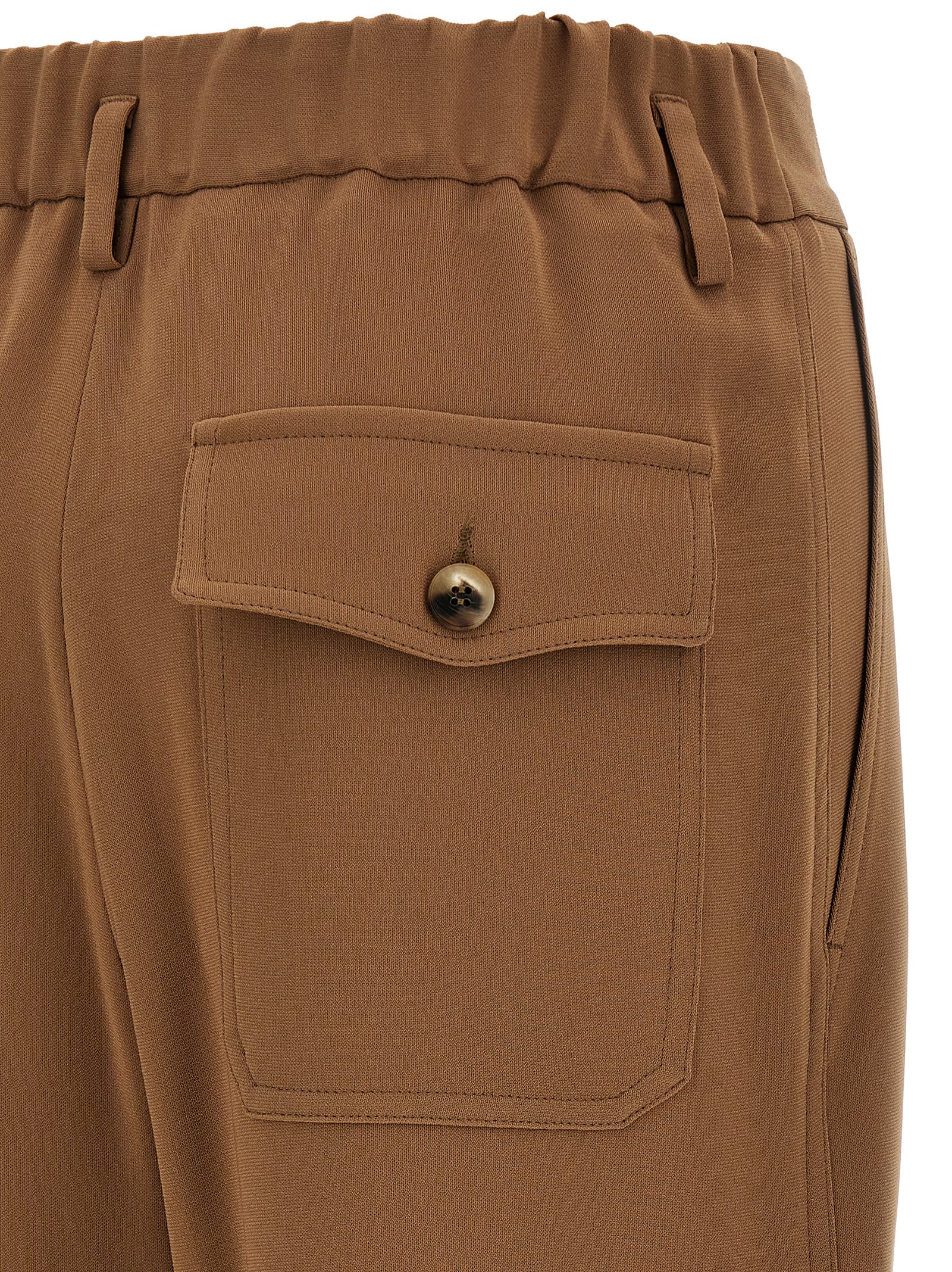 Alberto Biani Work Straight Trousers In Brown