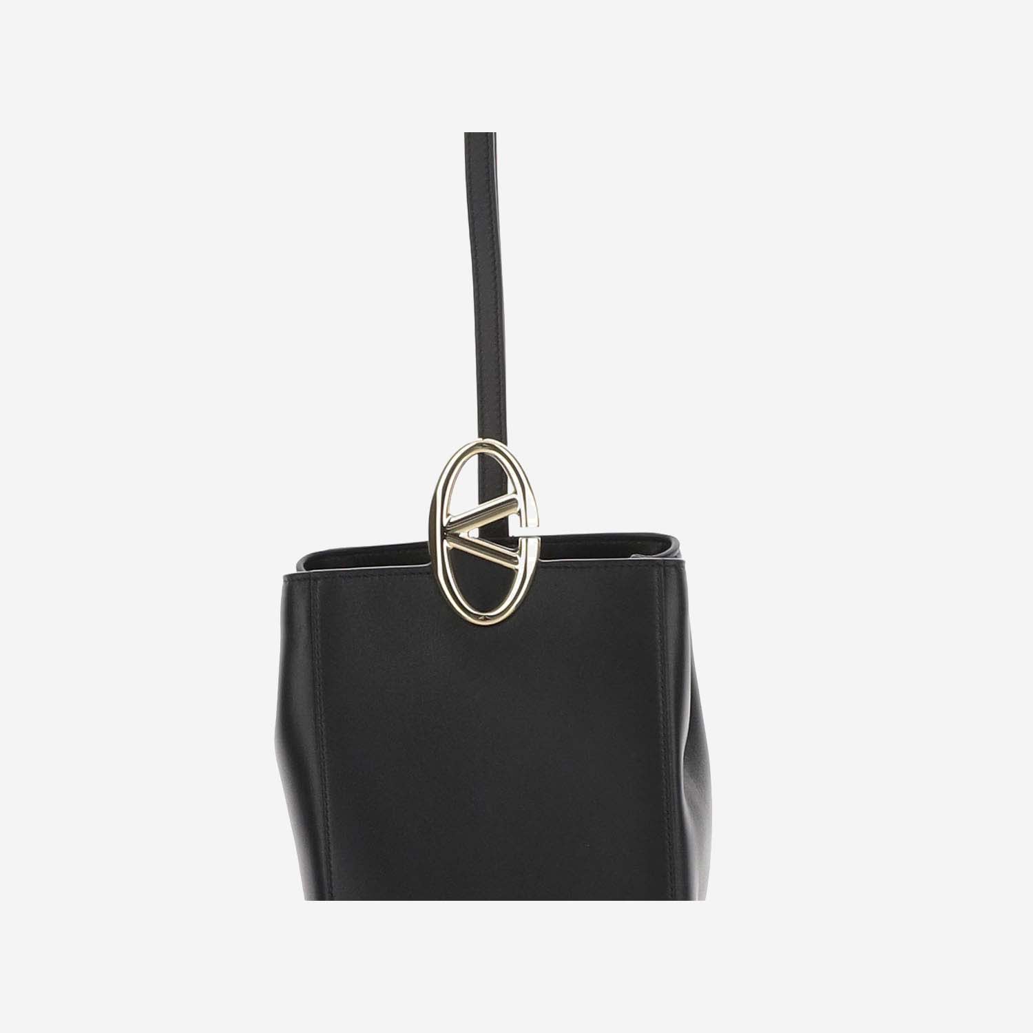 Shop Valentino Vlogo Shoulder Bag In Black