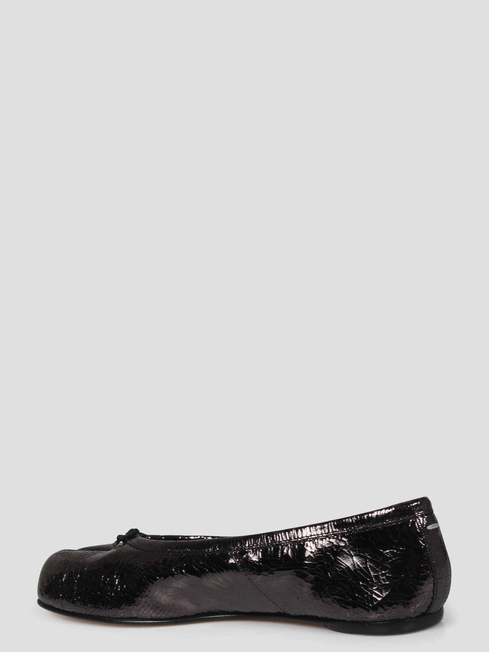 Shop Maison Margiela Tabi Broken Mirror Ballerinas In Black