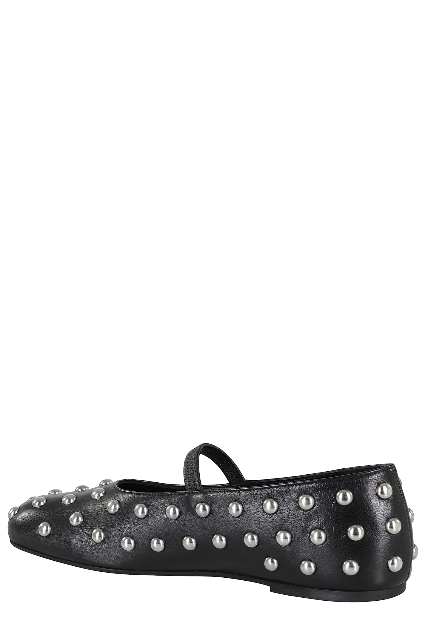 Erika Cavallini Square-toed Ballet Shoes In Nero