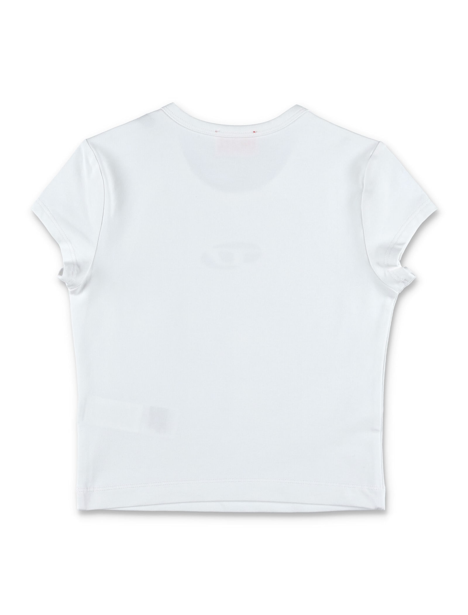 Diesel Tee D Ricamo In White