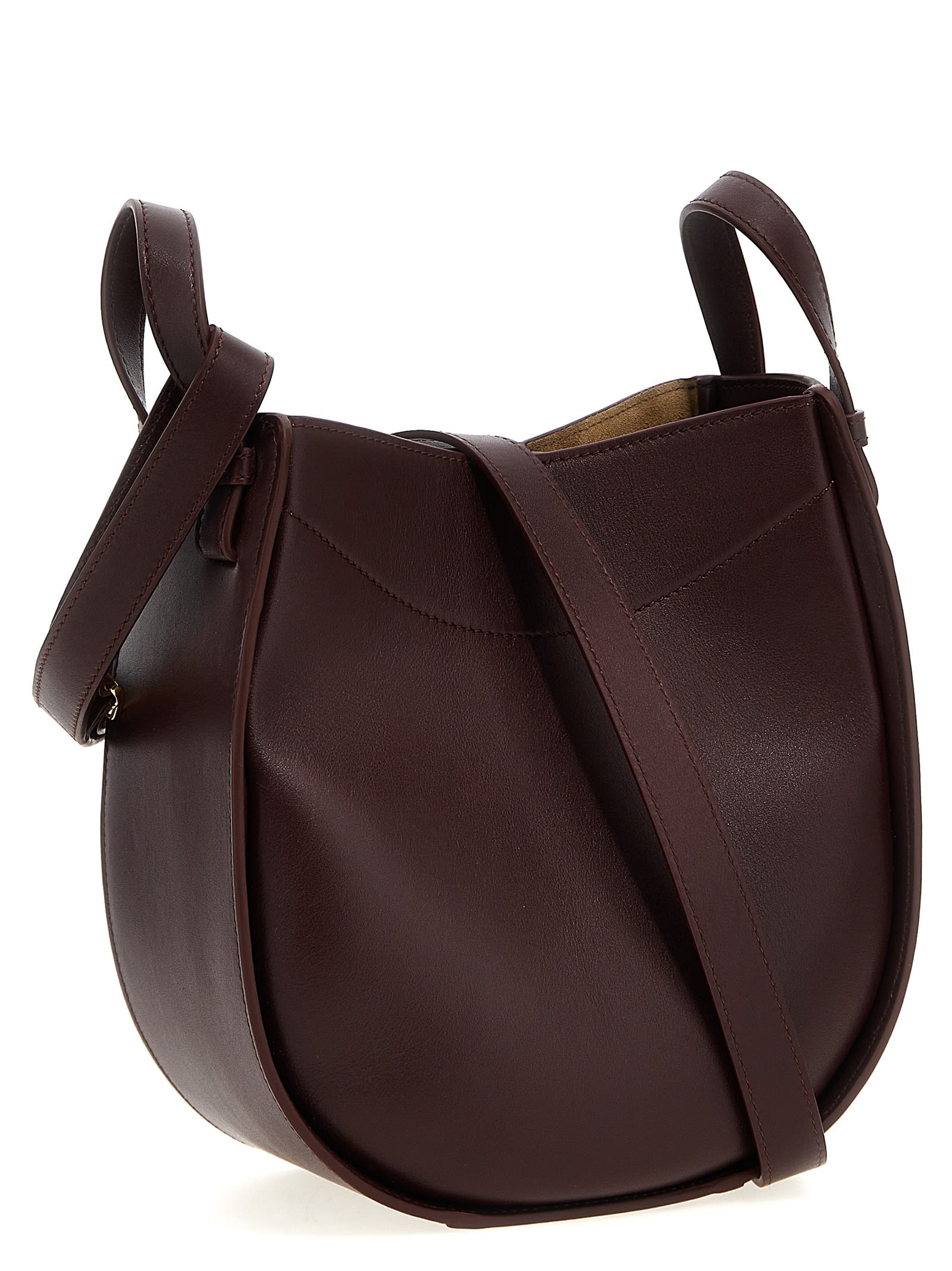 Loewe Hammock Slice Crossbody Bag In Burgundy