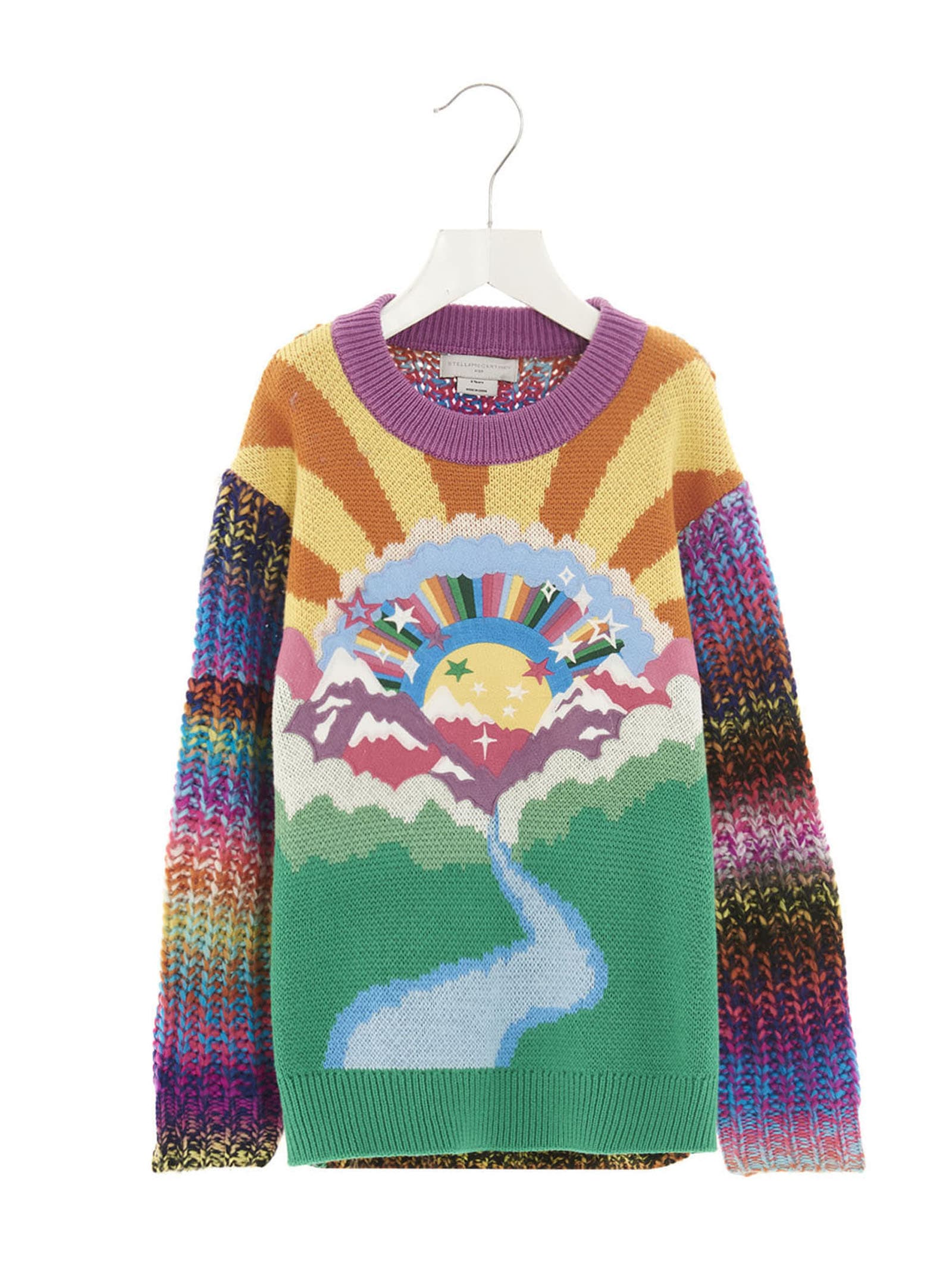 Stella McCartney Kids Multicolor Embroidery Sweater