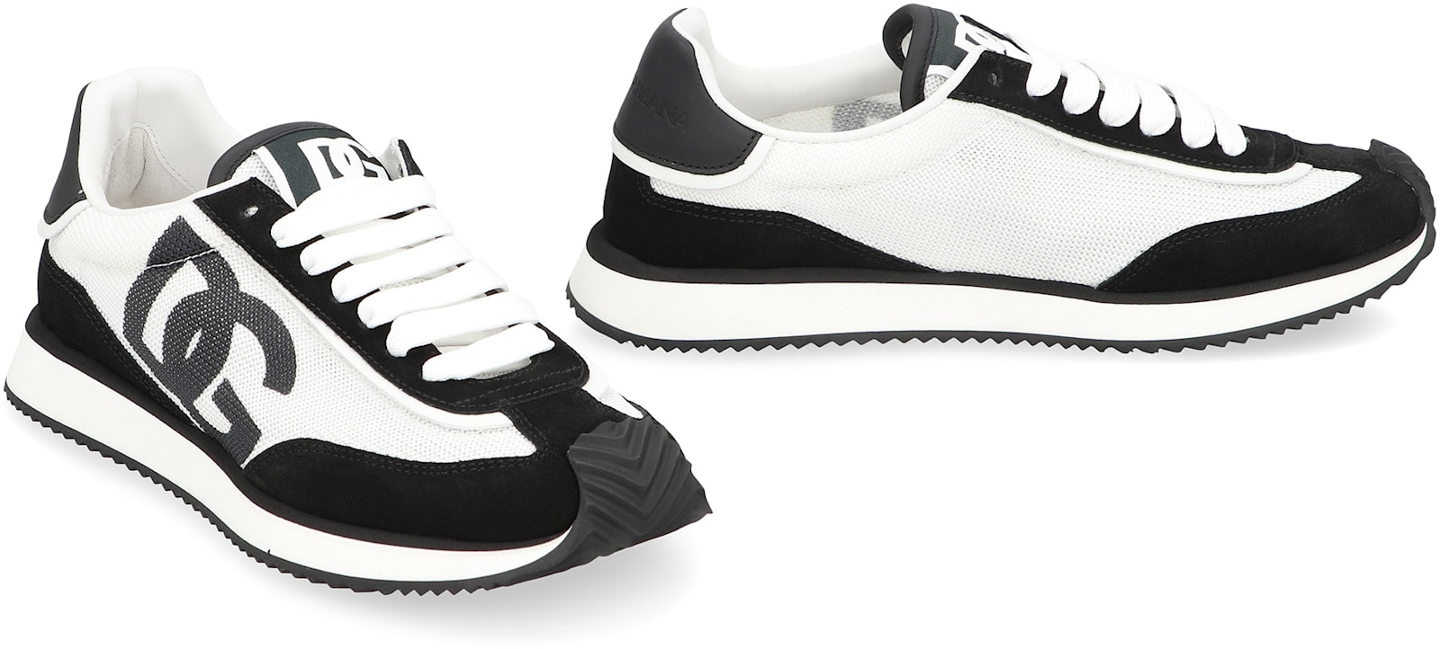 Dolce & Gabbana Mixed-material Dg Cushion Sneakers In Multi