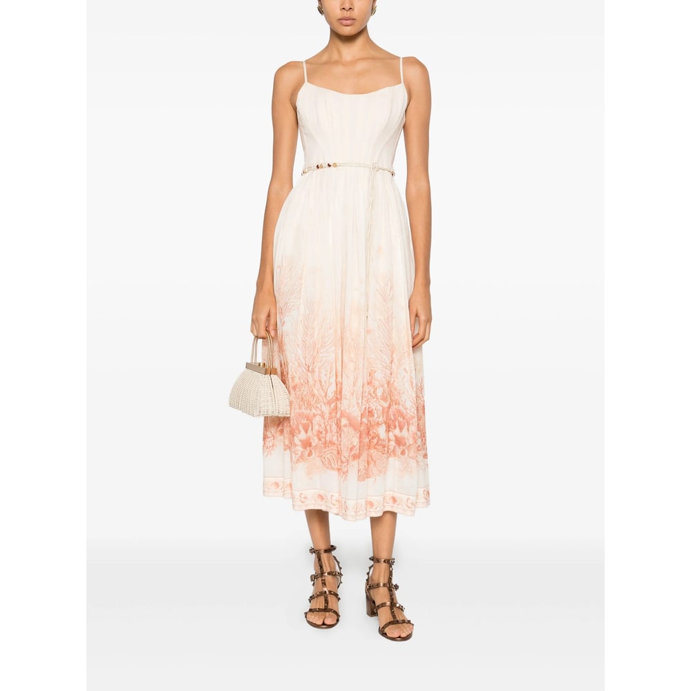 Zimmermann Multicolor Cotton Long Dress In Multi