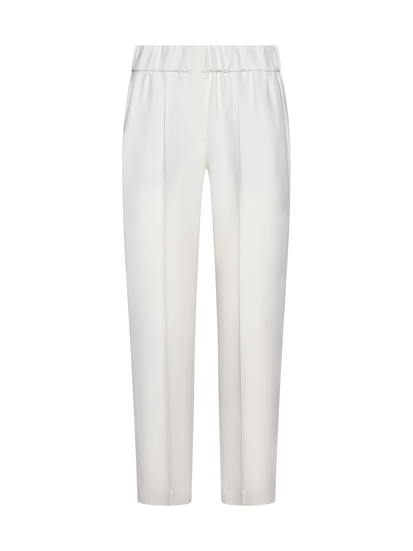 BRUNELLO CUCINELLI ELASTIC WAIST CROPPED TROUSERS