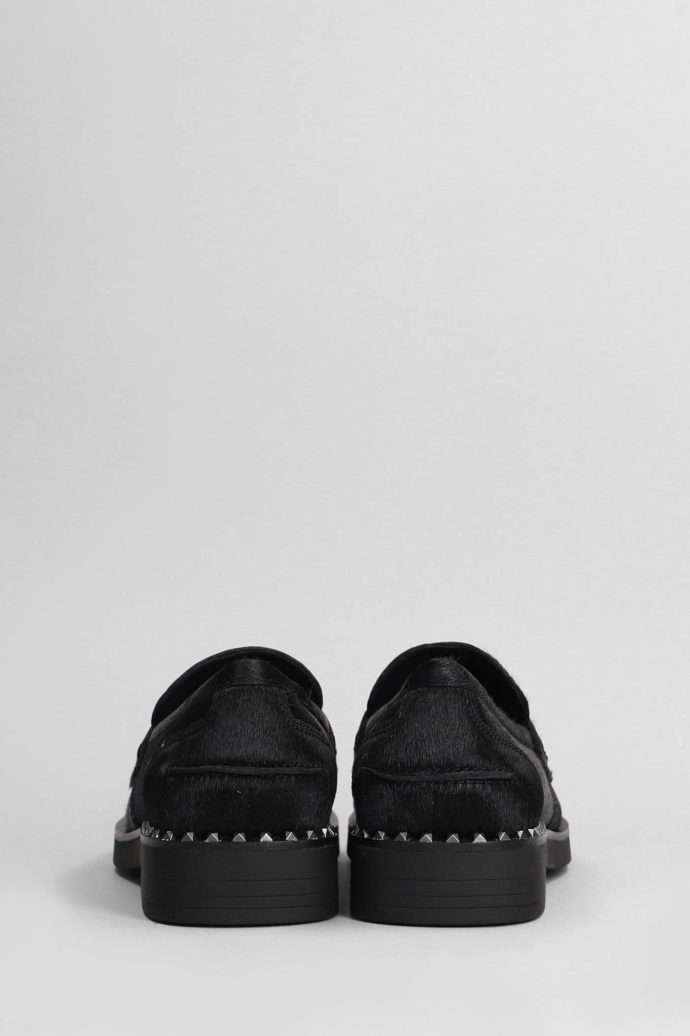 Shop Ash Winina Loafers In Black Pony Skin