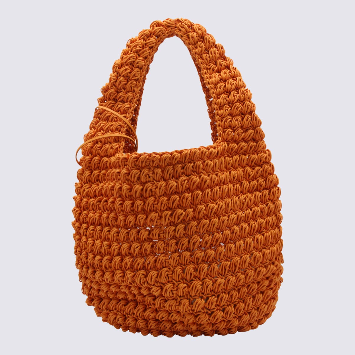 Shop Jw Anderson Orange Cotton Popcorn Basket Tote Bag