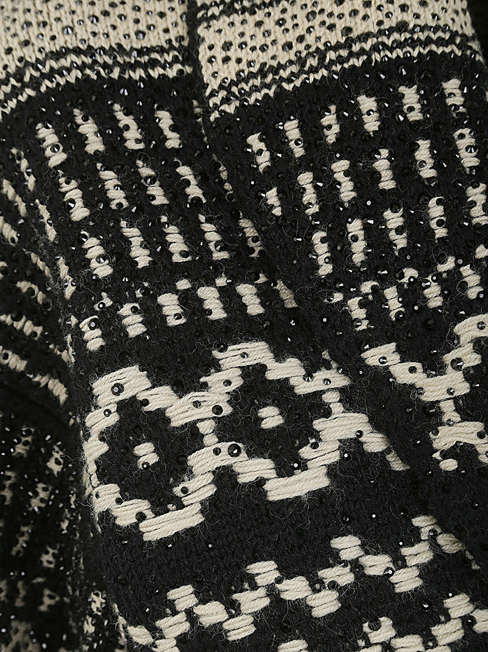 Shop Golden Goose Journey W`s Belted Knit Cardigan In Black Ecru