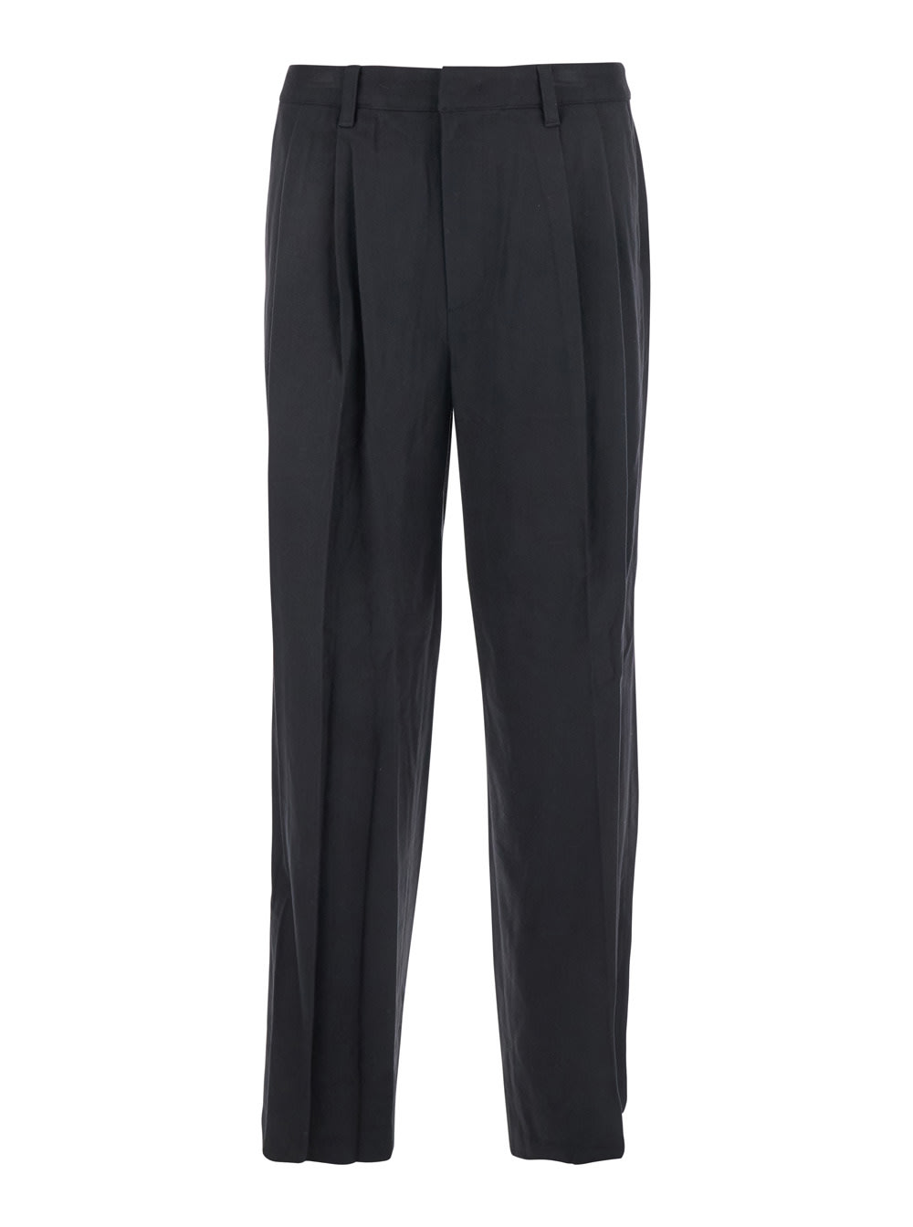 Dunst Pleated-front Trousers In Black