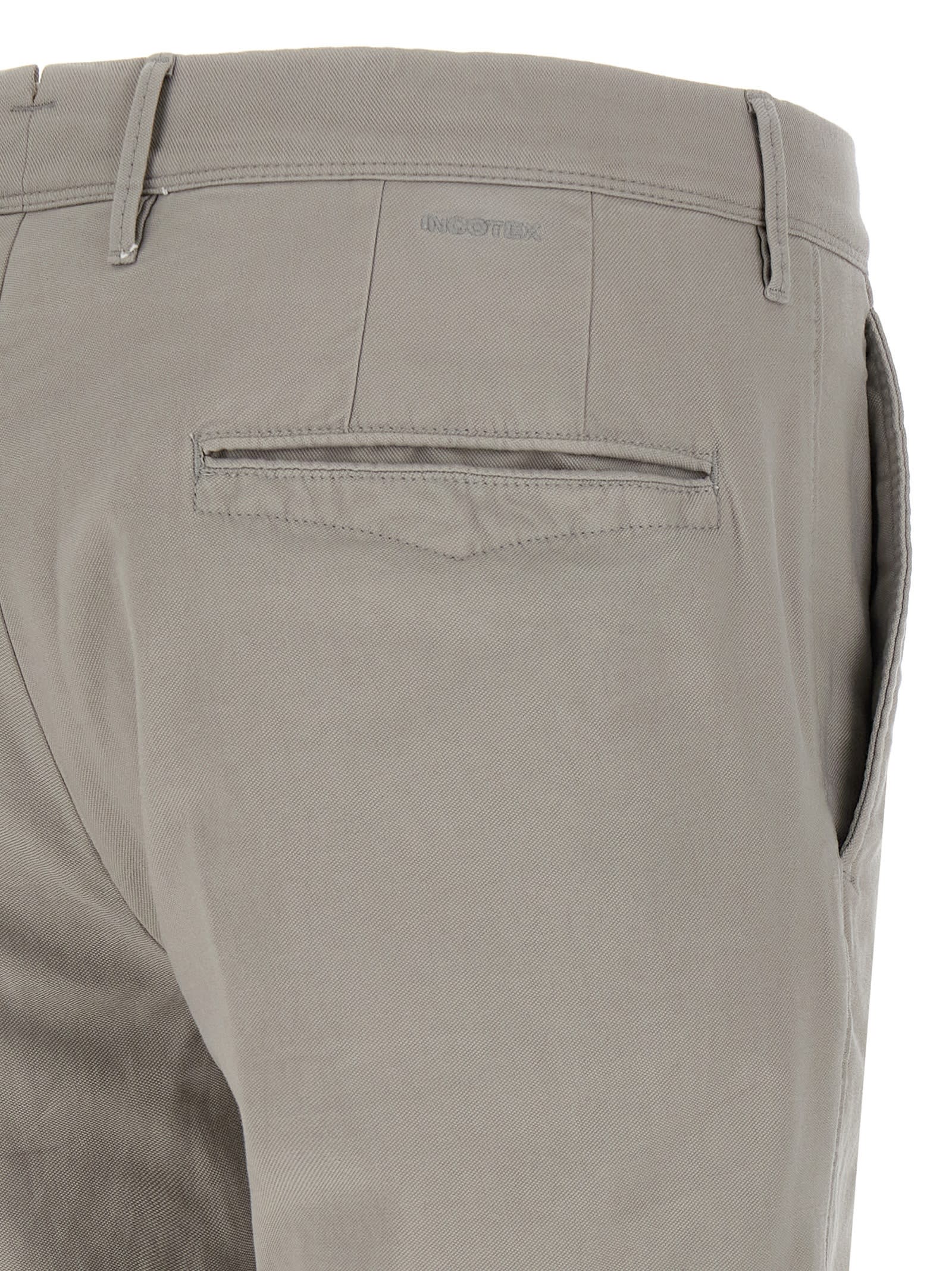 Incotex Trousers Featuring Belt Loops And Pockets In Gray