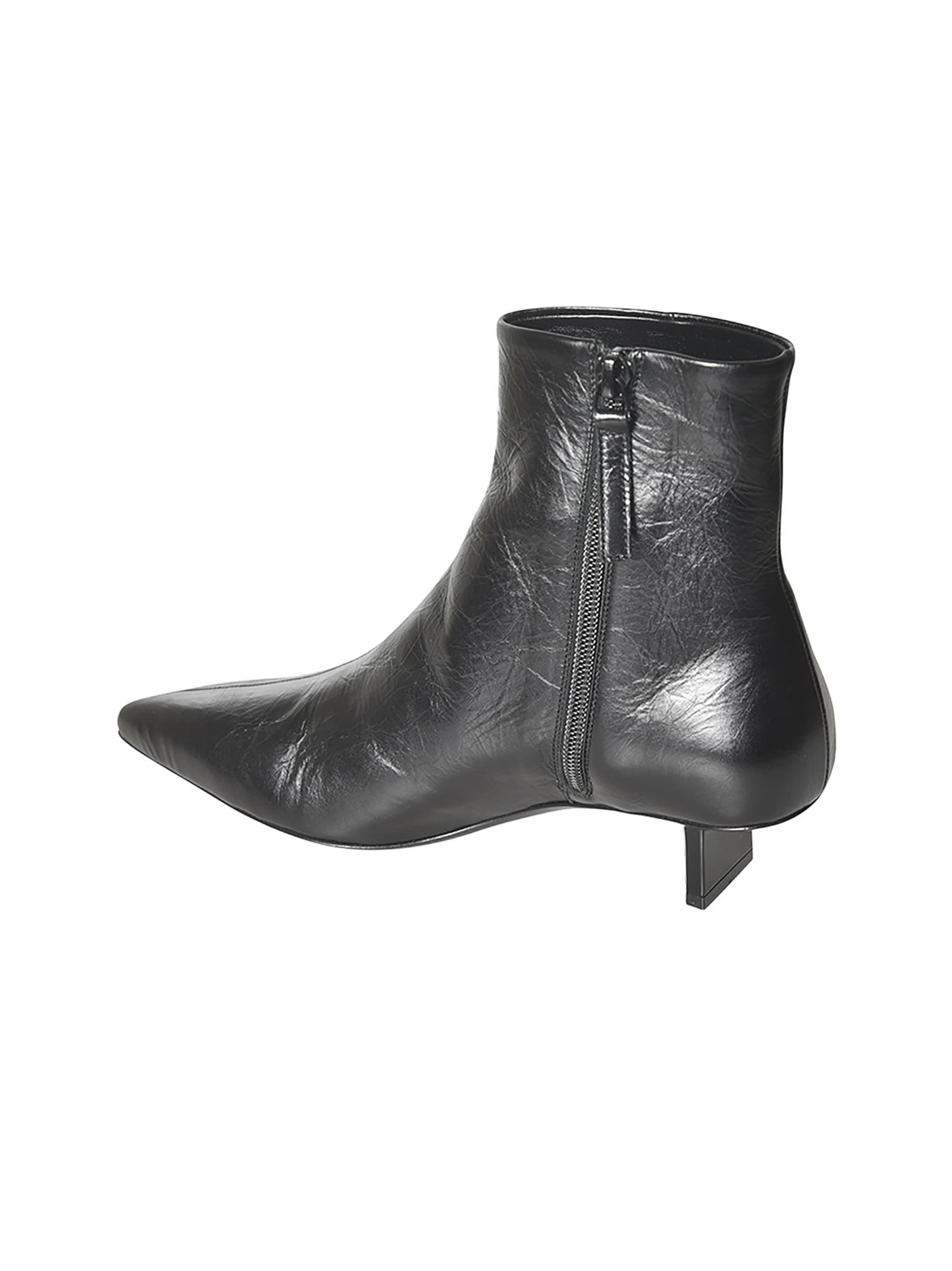 Shop Pierre Hardy Side Zipped Pointed Toe Ankle Boots In Black