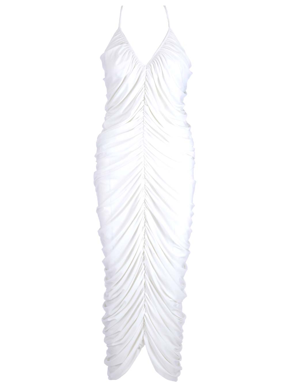 NORMA KAMALI LONG DIANA WHITE DRESS