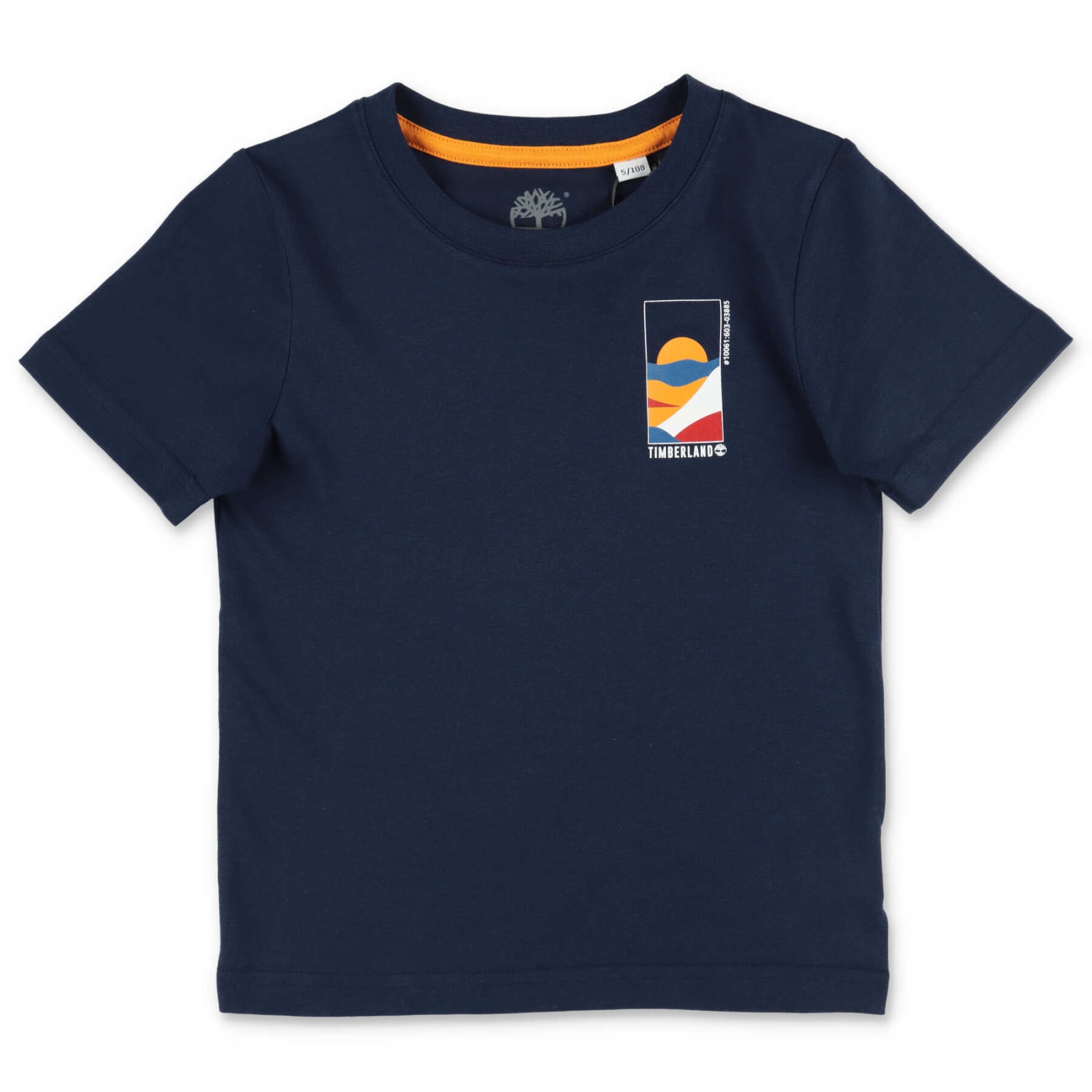 Timberland T-shirt Blu Navy In Jersey Di Cotone
