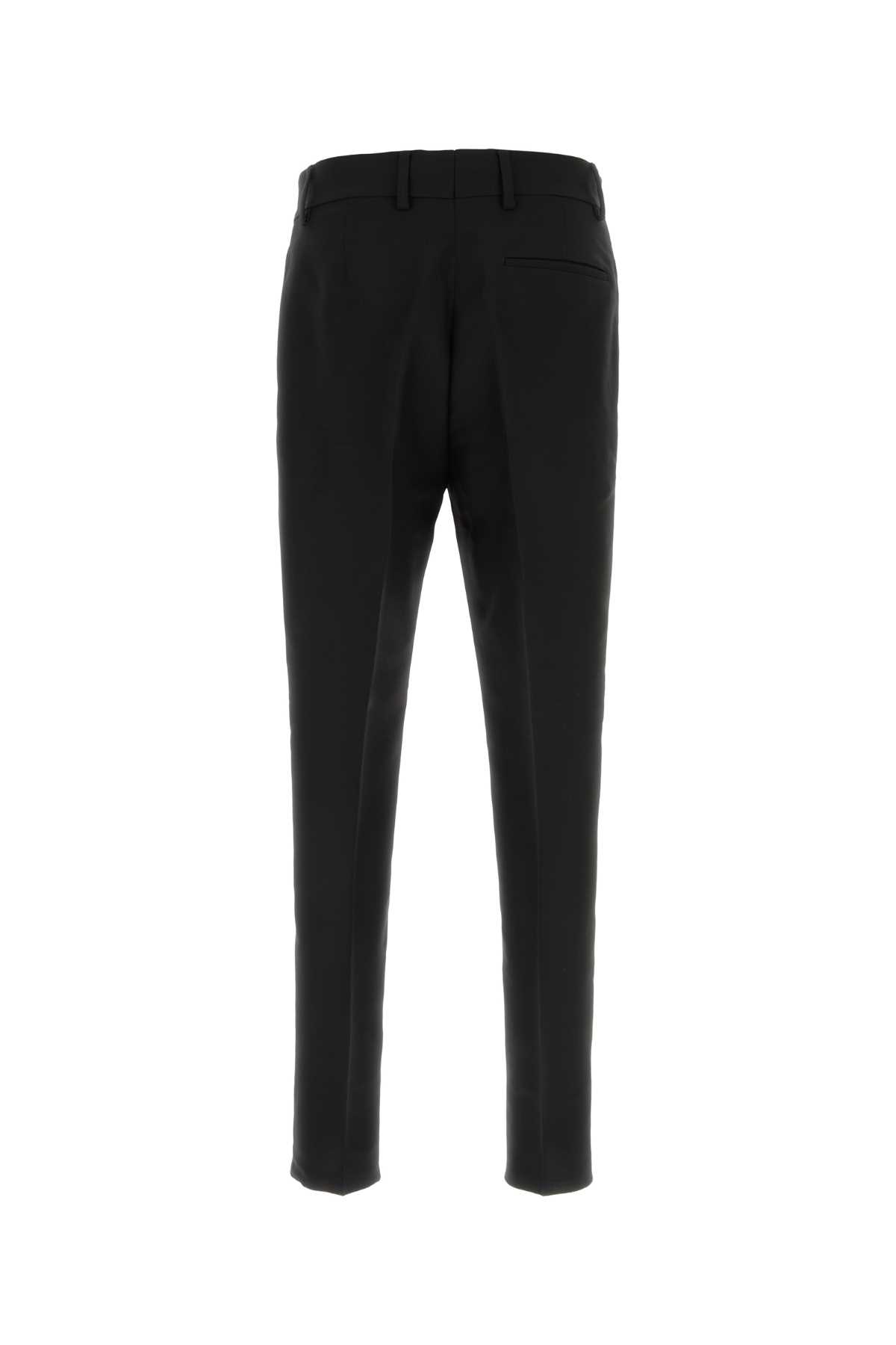 Ferragamo Tailored Viscose Blend Trousers Featuring Pockets In Black